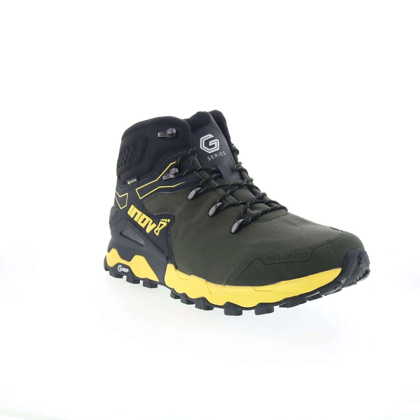 Reinforced Weekend Escape Inov-8 Roclite Pro G 400 GTX V2 001073-OLBKYW Mens Green Hiking Boots