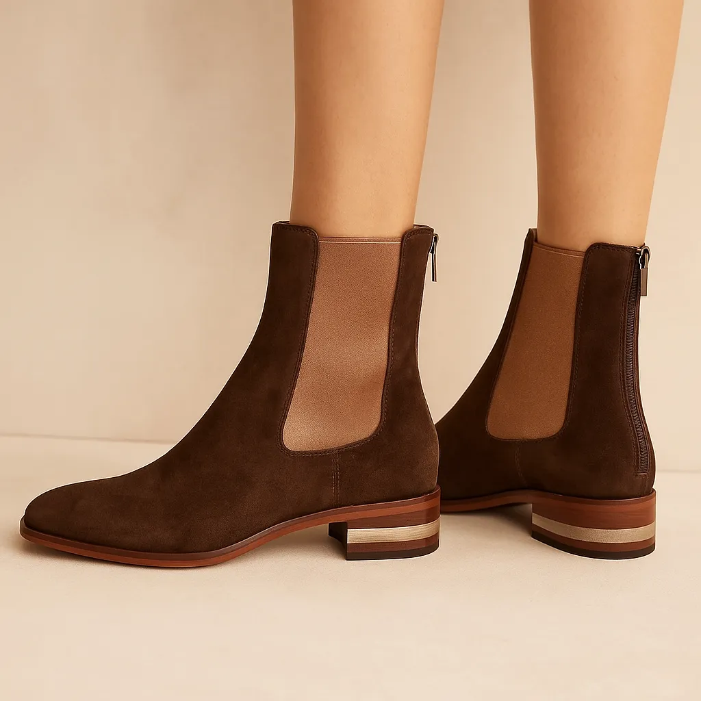 DJANGO & JULIETTE FEYZA CHOC BRONZE SUEDE Office Worker Off Duty