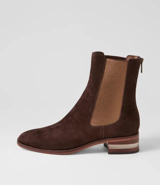 DJANGO & JULIETTE FEYZA CHOC BRONZE SUEDE All Day Comfort