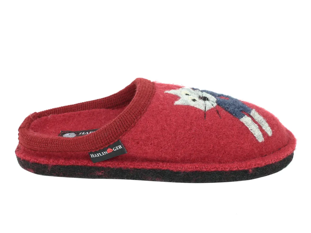 Arch Fit Wide fit Haflinger Slippers Flair Cucho Cat Paprika