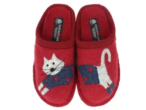 Haflinger Slippers Flair Cucho Cat Paprika Comfort Enhancement Island Step