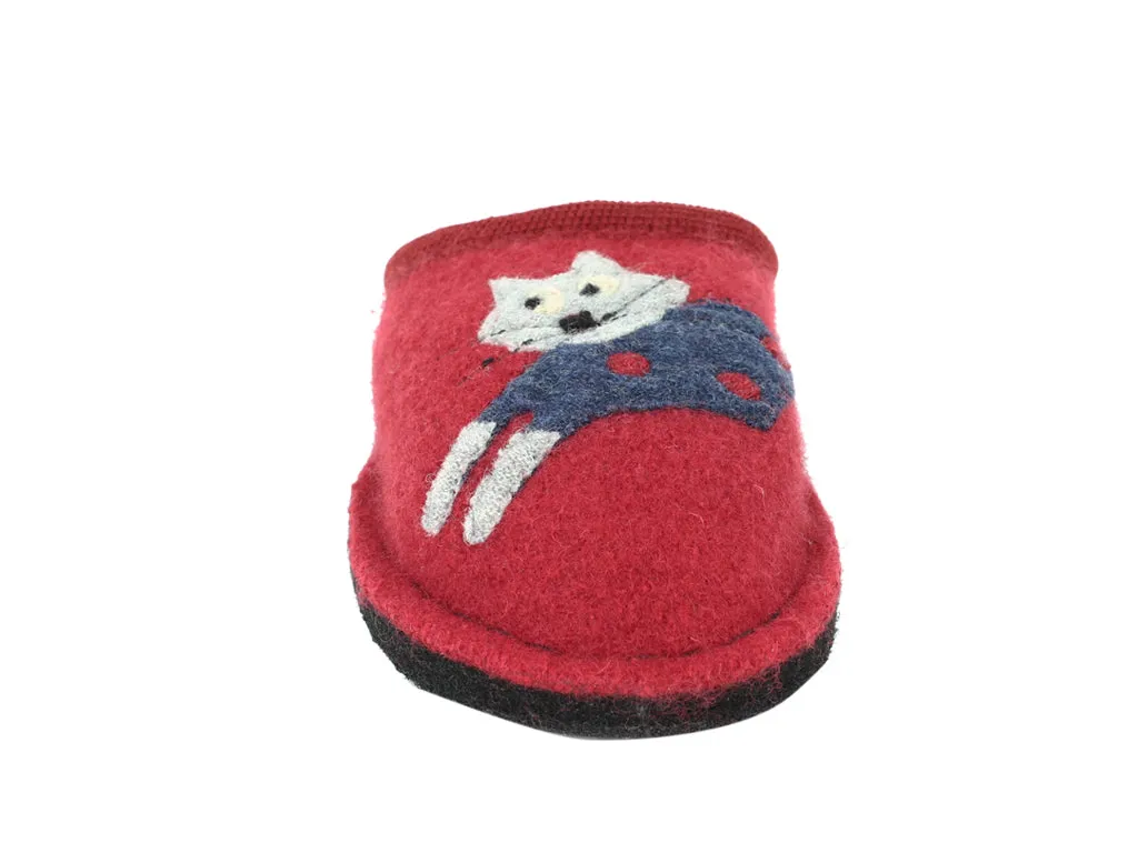 Haflinger Slippers Flair Cucho Cat Paprika Eva Midsole Sun Guard