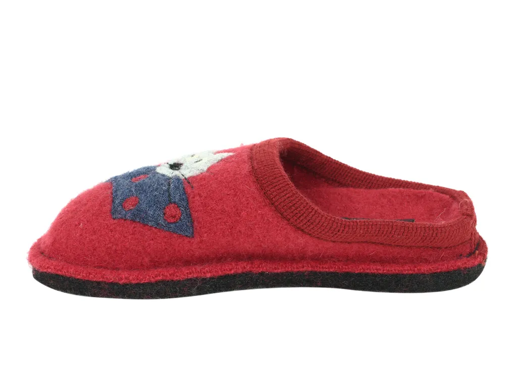 Comfort Bend Haflinger Slippers Flair Cucho Cat Paprika