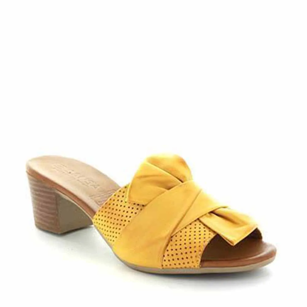 LE SANSA LISMORE MUSTARD Black Leather Stilettos Embellished Wedding Shoes