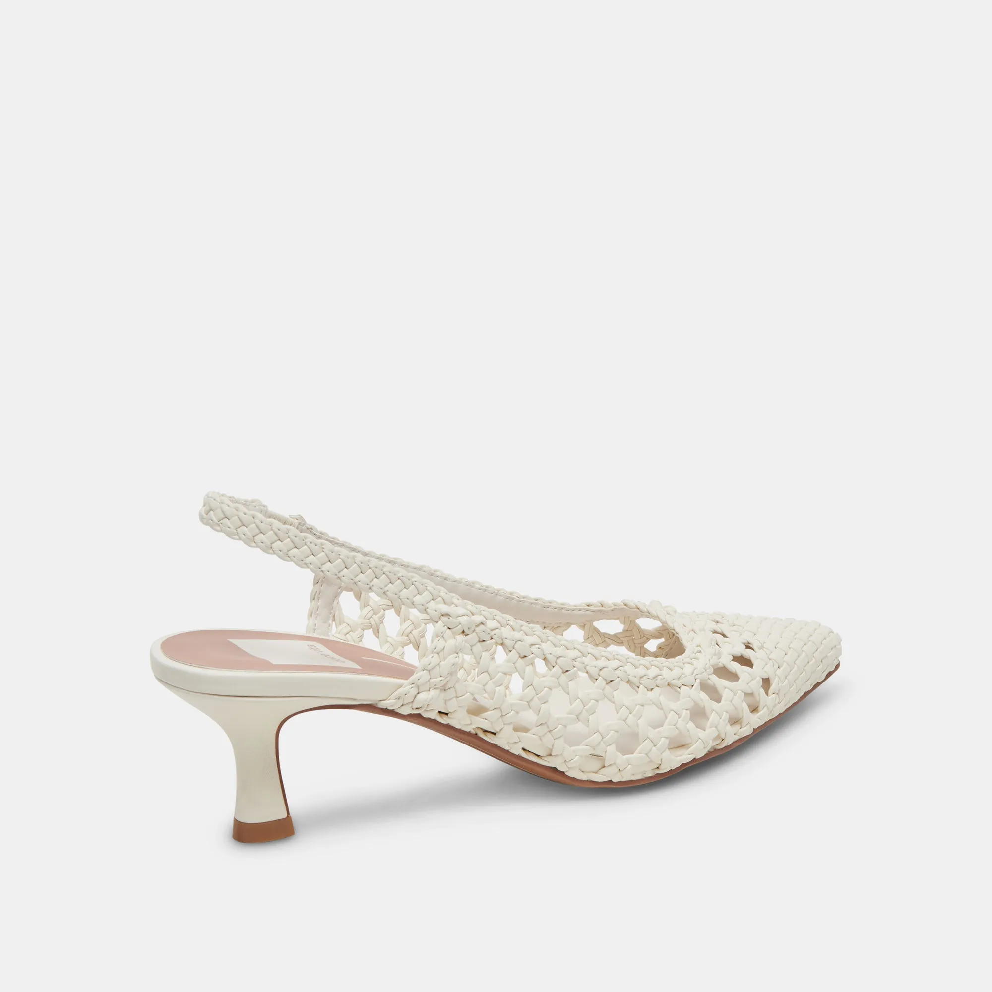 OLYMPA HEELS WHITE STELLA Satin Wedding Shoes Leather Heeled Sandals