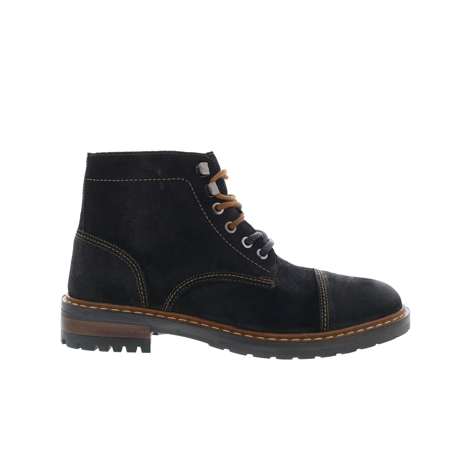 Testosterone Track Star T97021 Mens Black Suede Lace Up Casual Dress Boots Functional Design Outdoor Explore