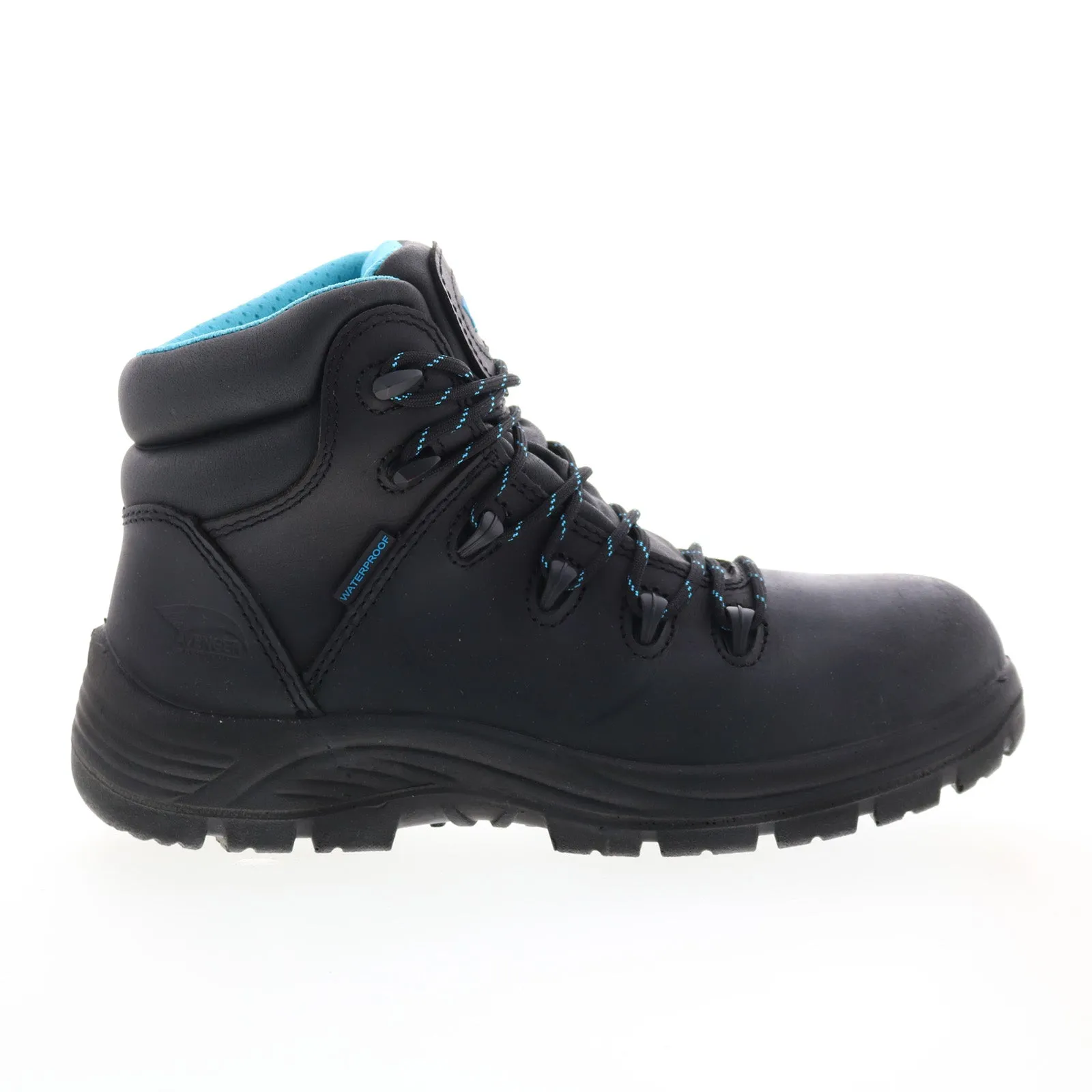 Clean Lines High Ankle Support Avenger Framer Electrical Hazard WP A7673 Womens Black Leather Work Boots