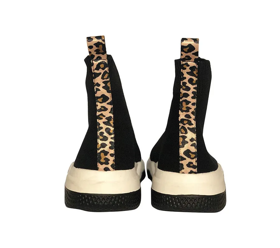 Betty Black/Leopard Ribbon Comfortable Movement Practical Use