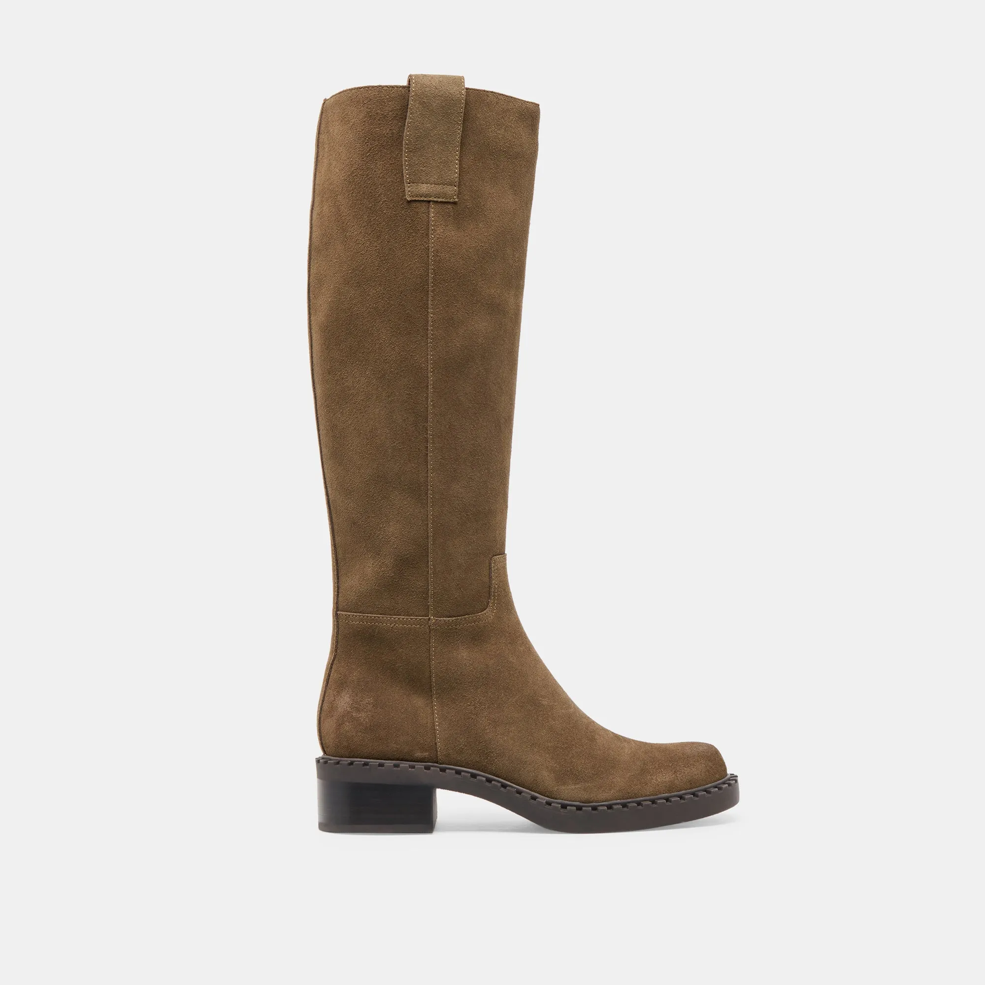 GLORY H2O WIDE CALF BOOTS OLIVE SUEDE Neutral Style