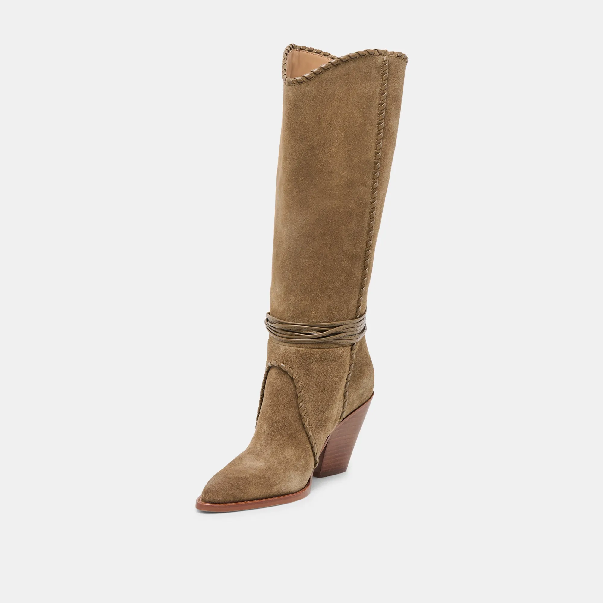 Frost resistant Minimal Design JODY BOOTS OLIVE SUEDE
