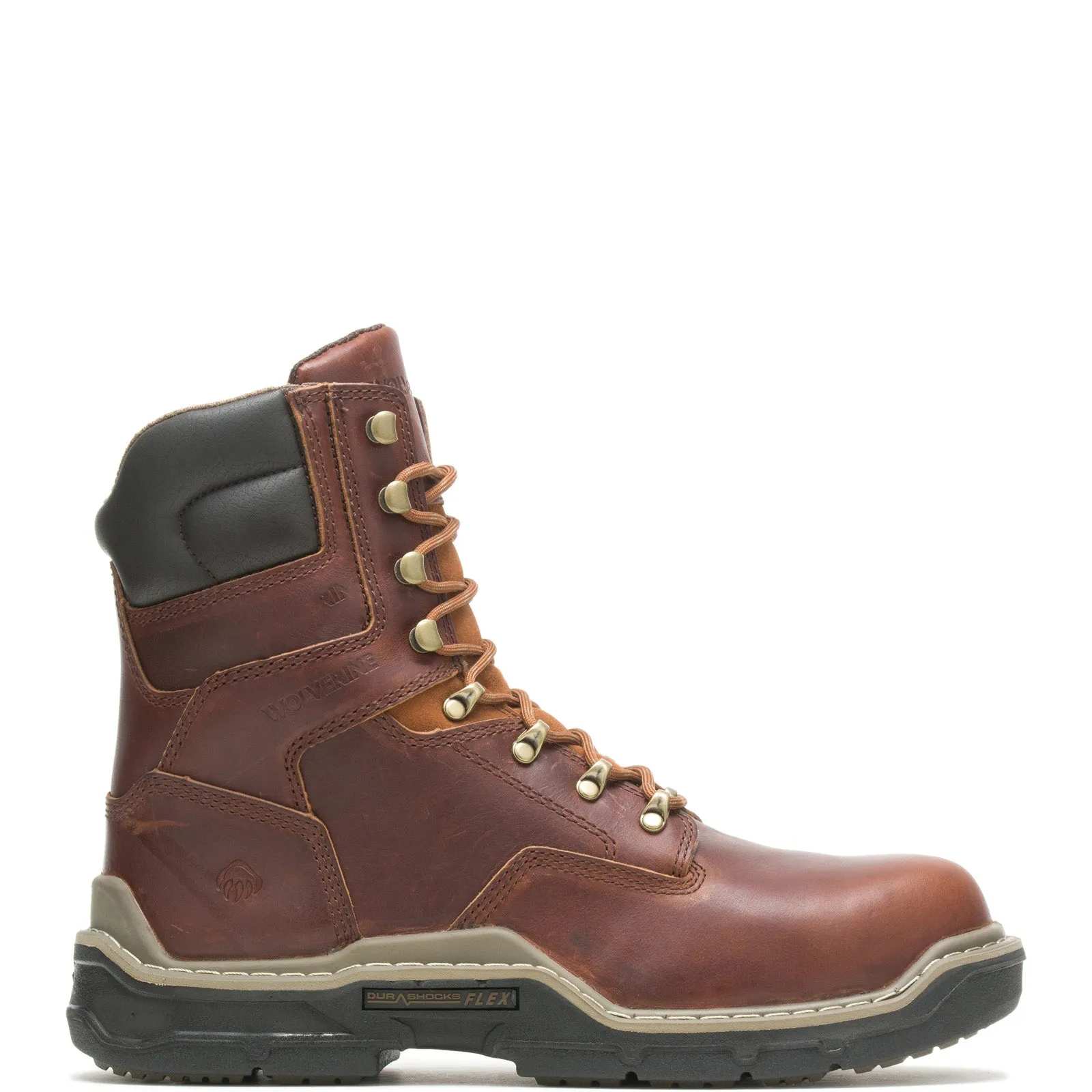 Wolverine Raider DuraShocks CarbonMax 8" W211103 Mens Brown Wide Work Boots All-Purpose