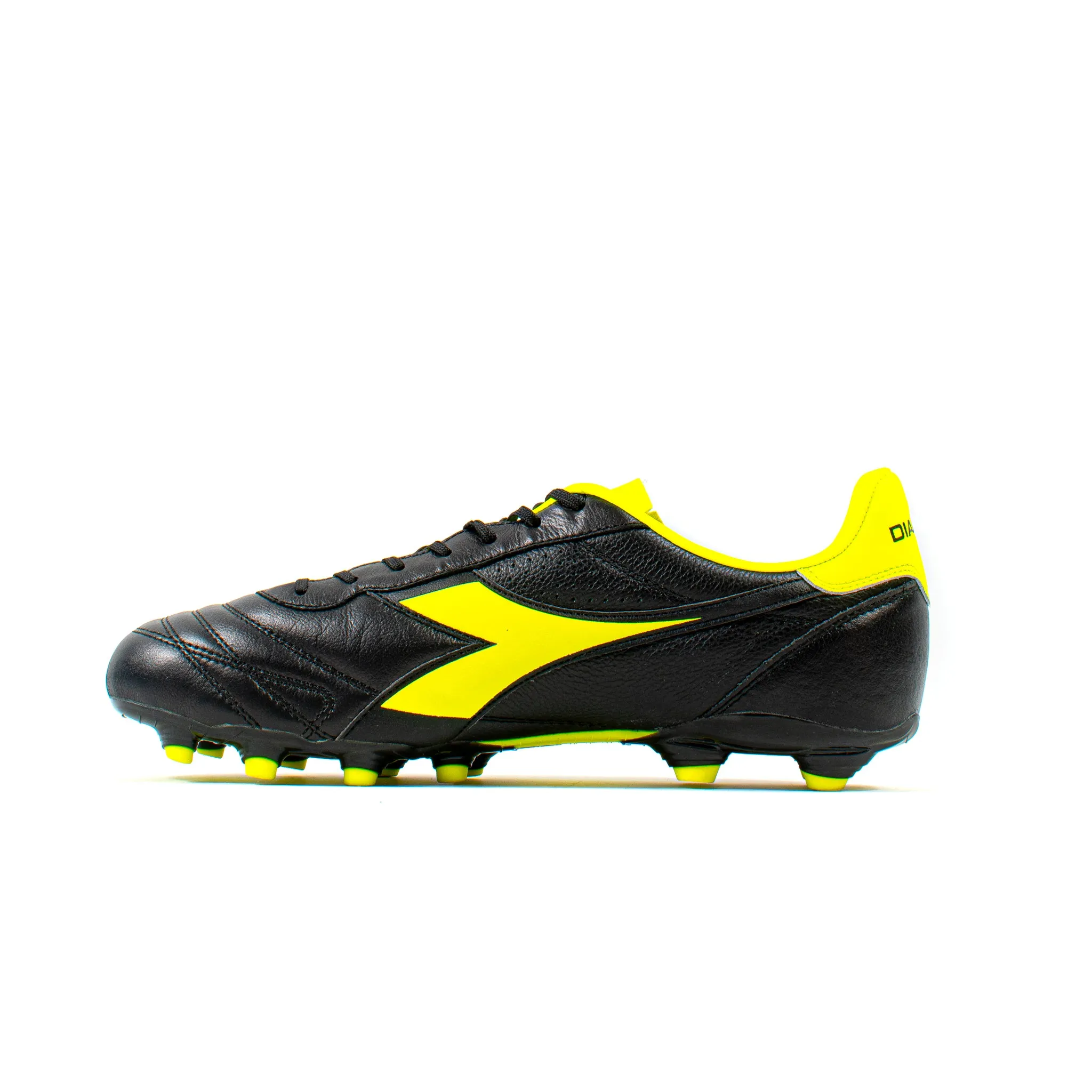 Diadora Brasil K Plus MG14 Black Yellow FG Casual Look