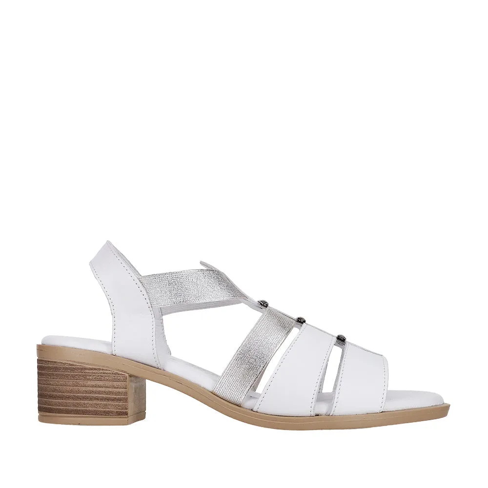 LE SANSA HEXA WHITE SILVER Stud Detail Fresh Design