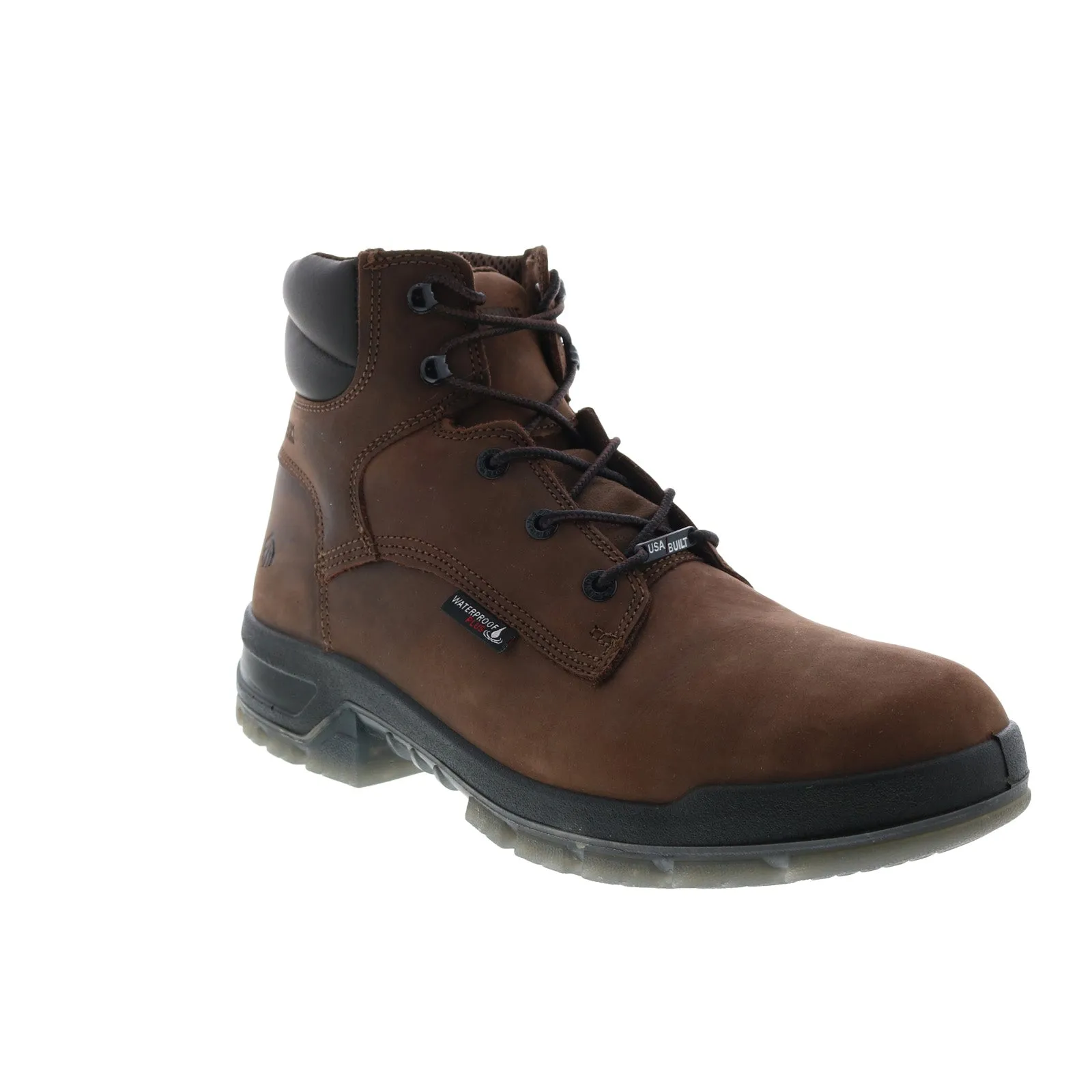 Quick-Dry Utility Design Wolverine Ramparts 6" Boot W190041  Mens Brown Leather Lace Up Work Boots