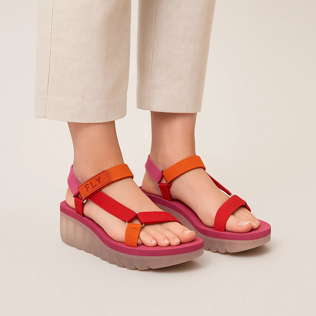 Sunshine Walk FLY LONDON YEFA DEVIL RED MULTICOLOR VIOLET