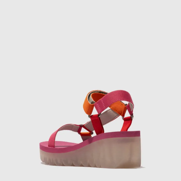 Freedom Step FLY LONDON YEFA DEVIL RED MULTICOLOR VIOLET