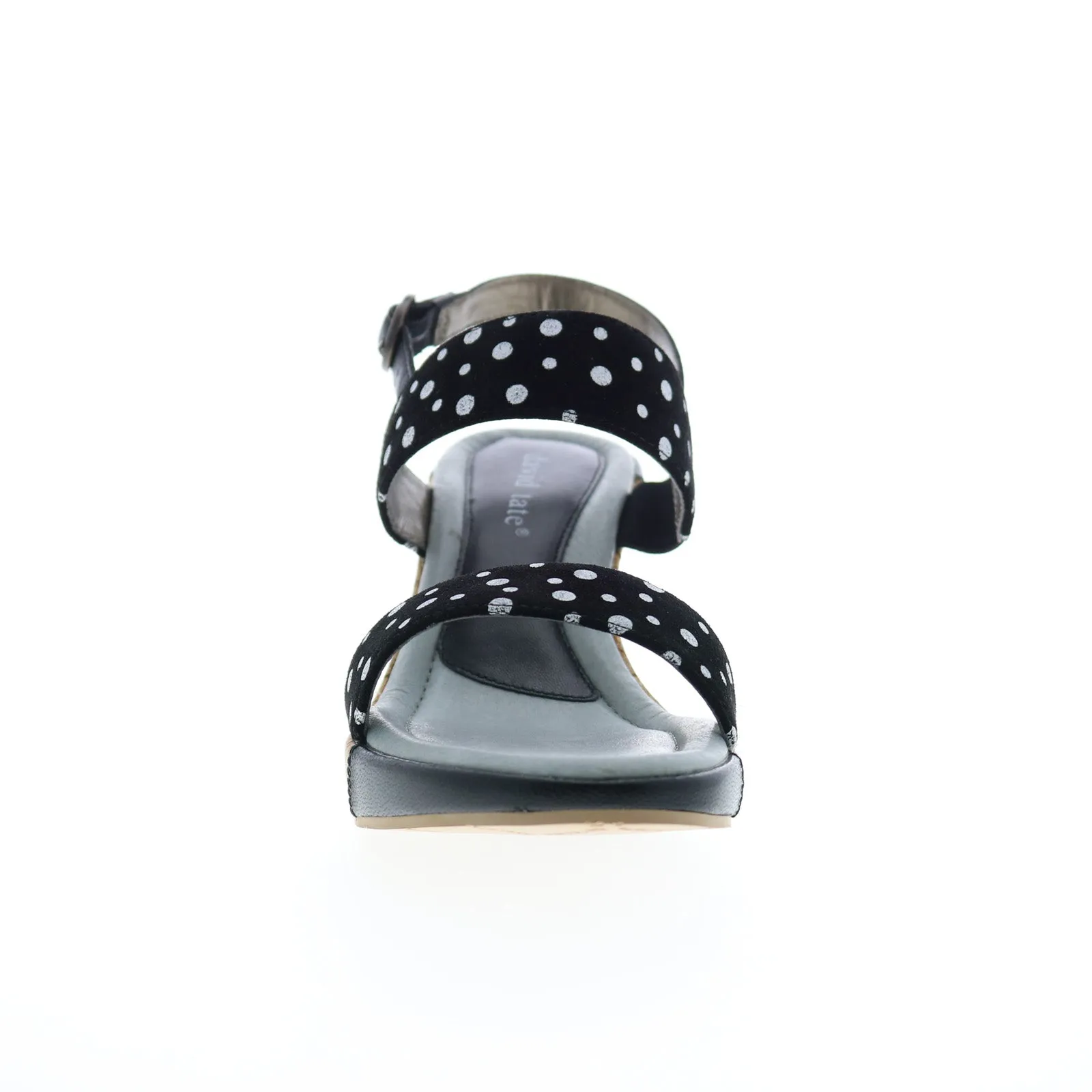 David Tate Rome Womens Black Narrow Leather Hook & Loop Wedges Heels Shoes Bridal Flats and Heels Supportive Footbed
