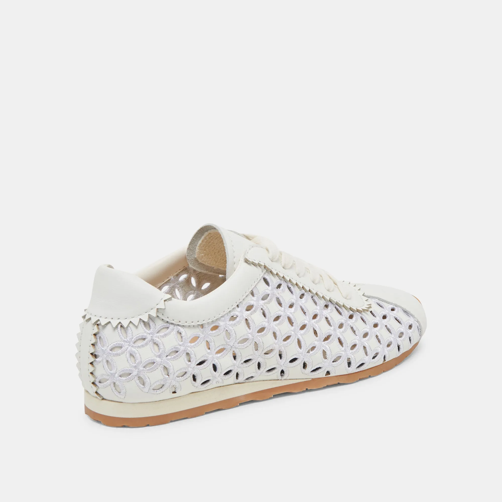 Comfortable Touch All-purpose fit DANIE EYELET PERF SNEAKERS TRUE WHITE LEATHER