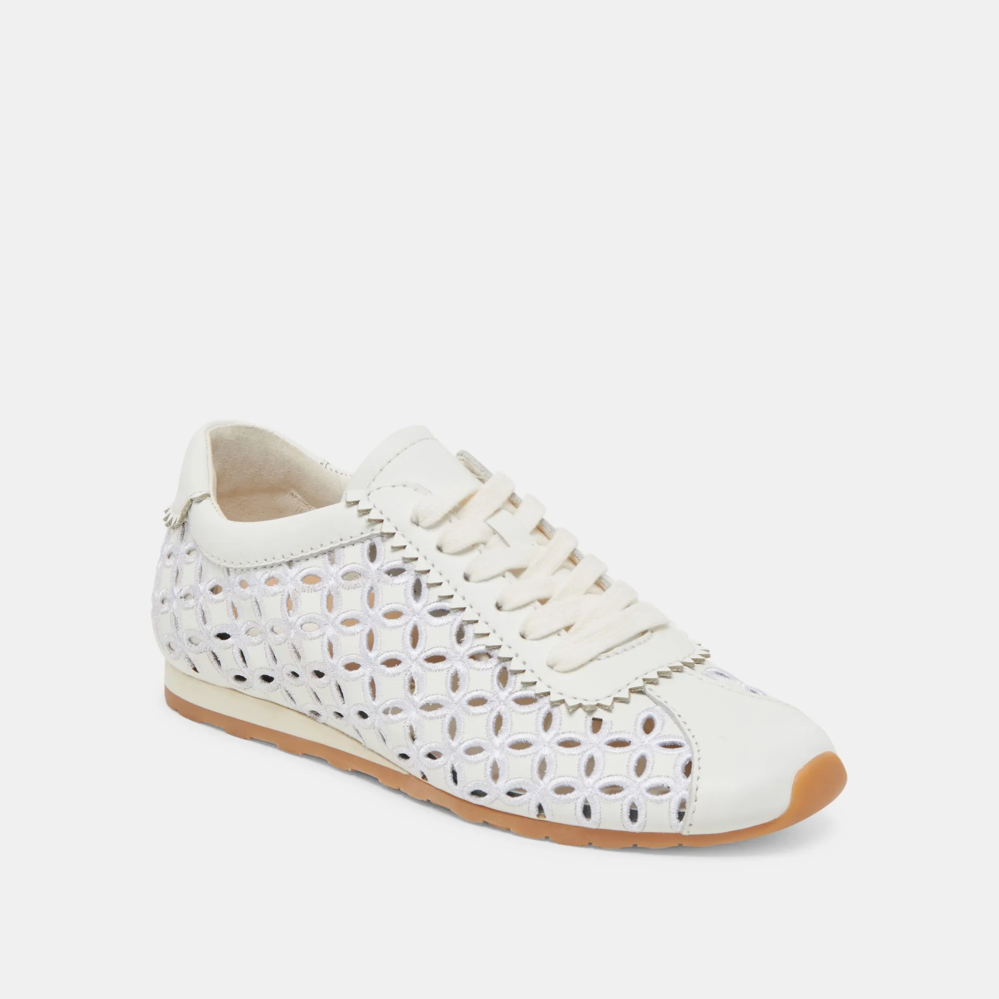 DANIE EYELET PERF SNEAKERS TRUE WHITE LEATHER Cloud cushion