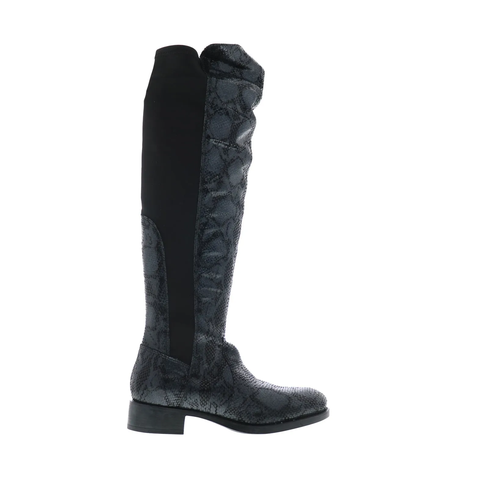 Long Wear Comfort Northern Resident Bos. & Co. Bunt Womens Black Synthetic Zipper Knee High Boots
