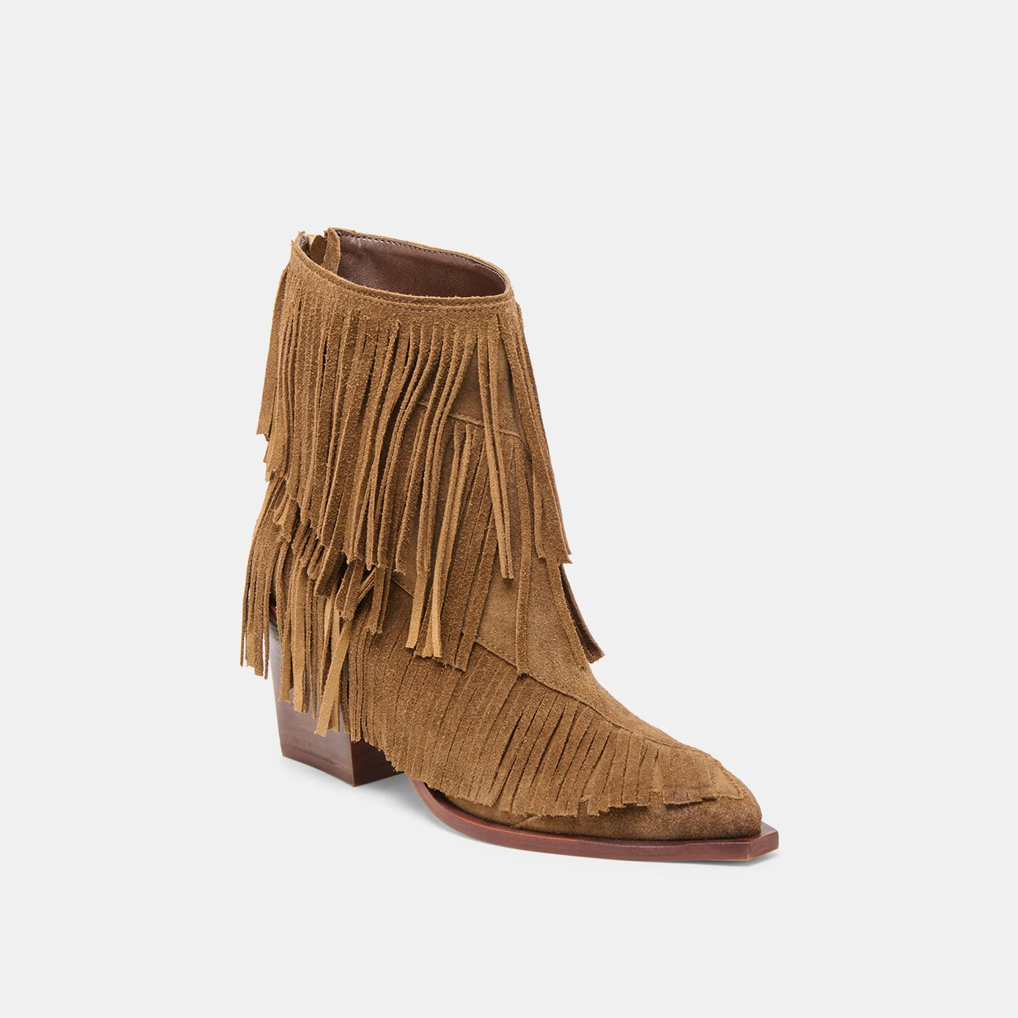 TOREY BOOTIES CHESTNUT SUEDE Velvet Texture Breathable Material