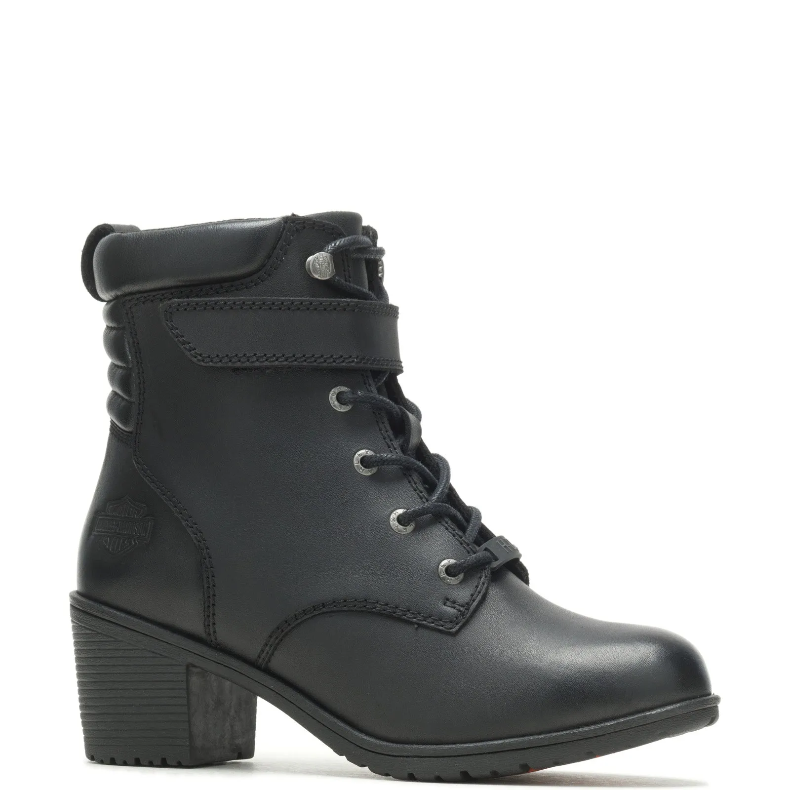 Harley-Davidson Fannin 5" Lace D84642 Womens Black Leather Motorcycle Boots Ultimate Style Casual Wear