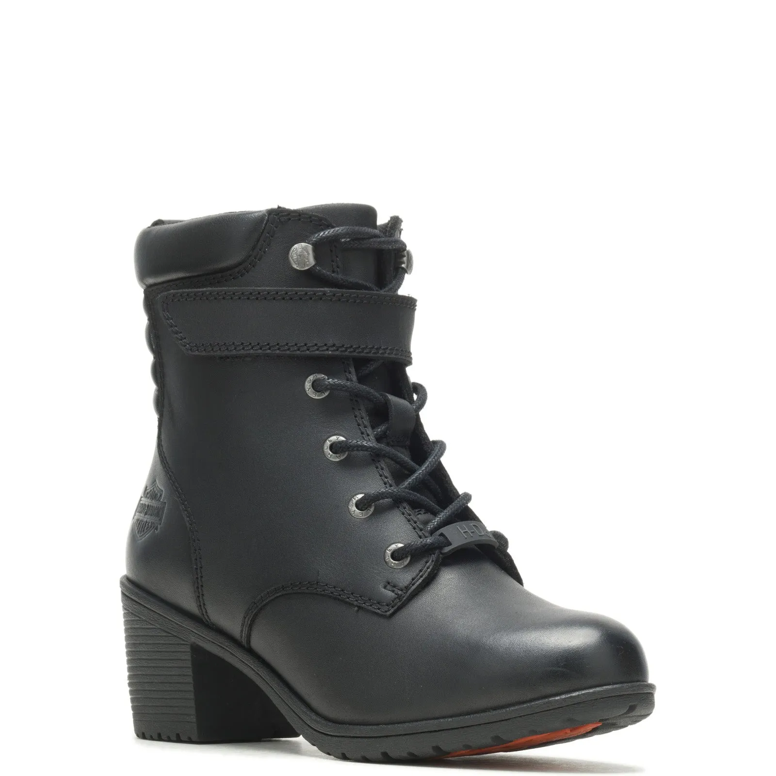 Harley-Davidson Fannin 5" Lace D84642 Womens Black Leather Motorcycle Boots Hiking Essential Effortless Style