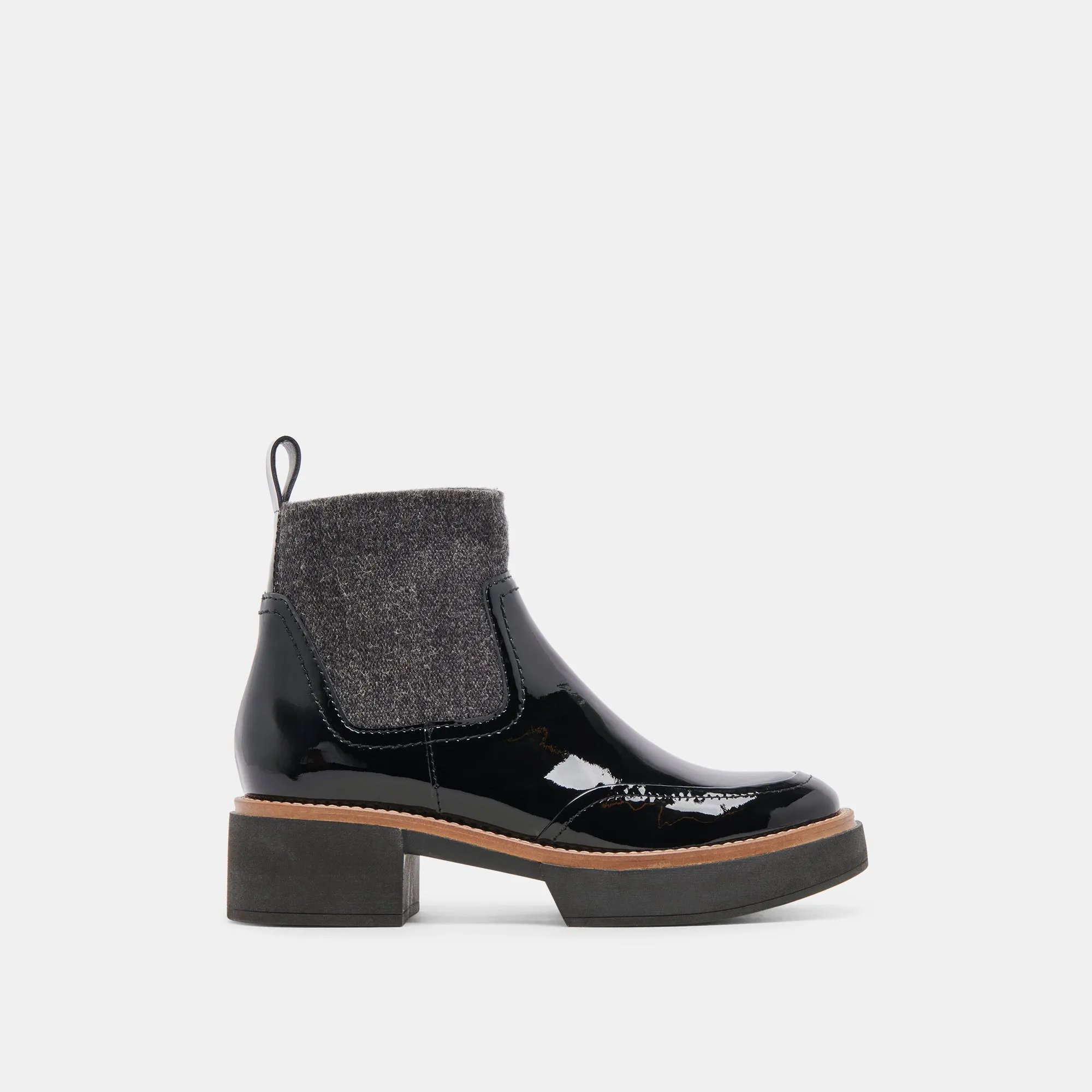 SALINE H2O BOOTIES MIDNIGHT CRINKLE PATENT chemical-resistant