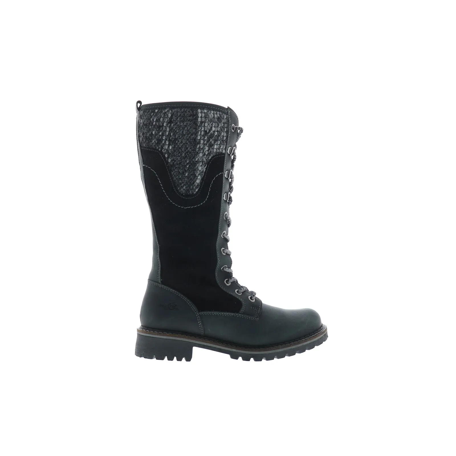 Bos. & Co. Hayday Womens Black Leather Lace Up Casual Dress Boots Street Style Water-resistant