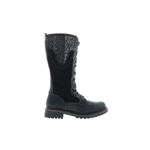 Bos. & Co. Hayday Womens Black Leather Lace Up Casual Dress Boots Street Style Water-resistant
