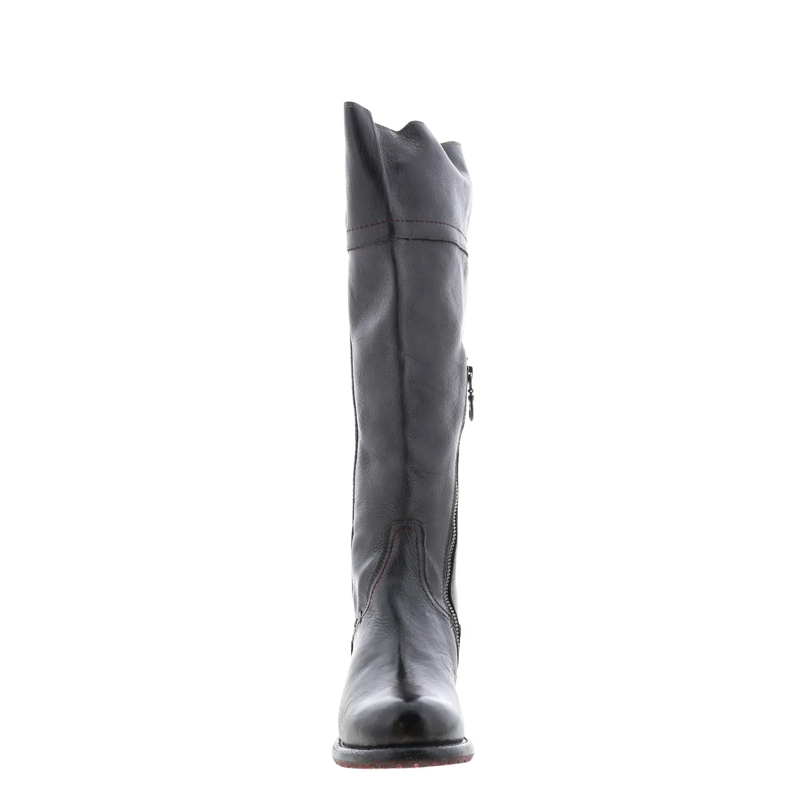 Fashion Statement Bed Stu Jacqueline Wide Calf F311034 Womens Black Leather Knee High Boots