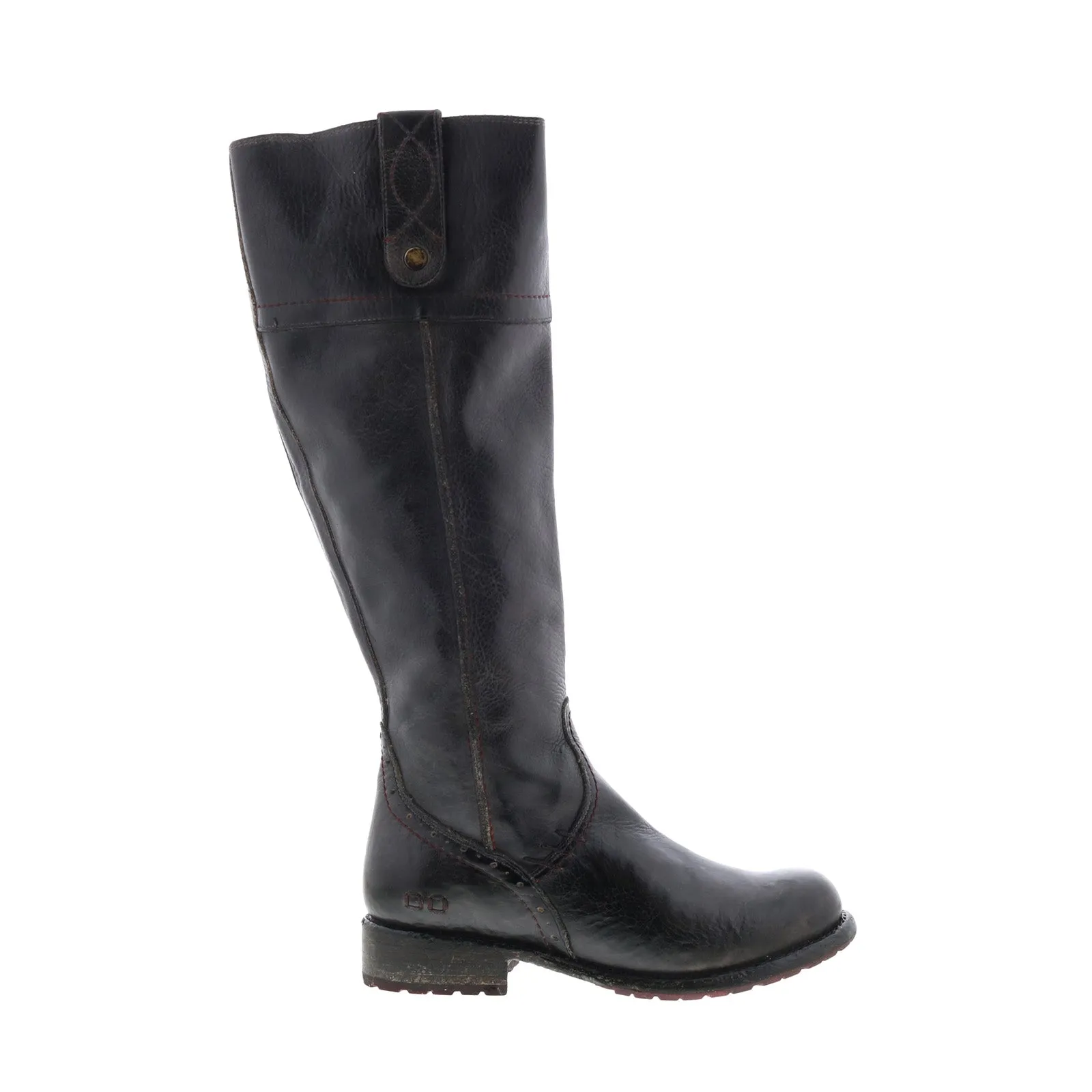 Bed Stu Jacqueline Wide Calf F311034 Womens Black Leather Knee High Boots Street Ready