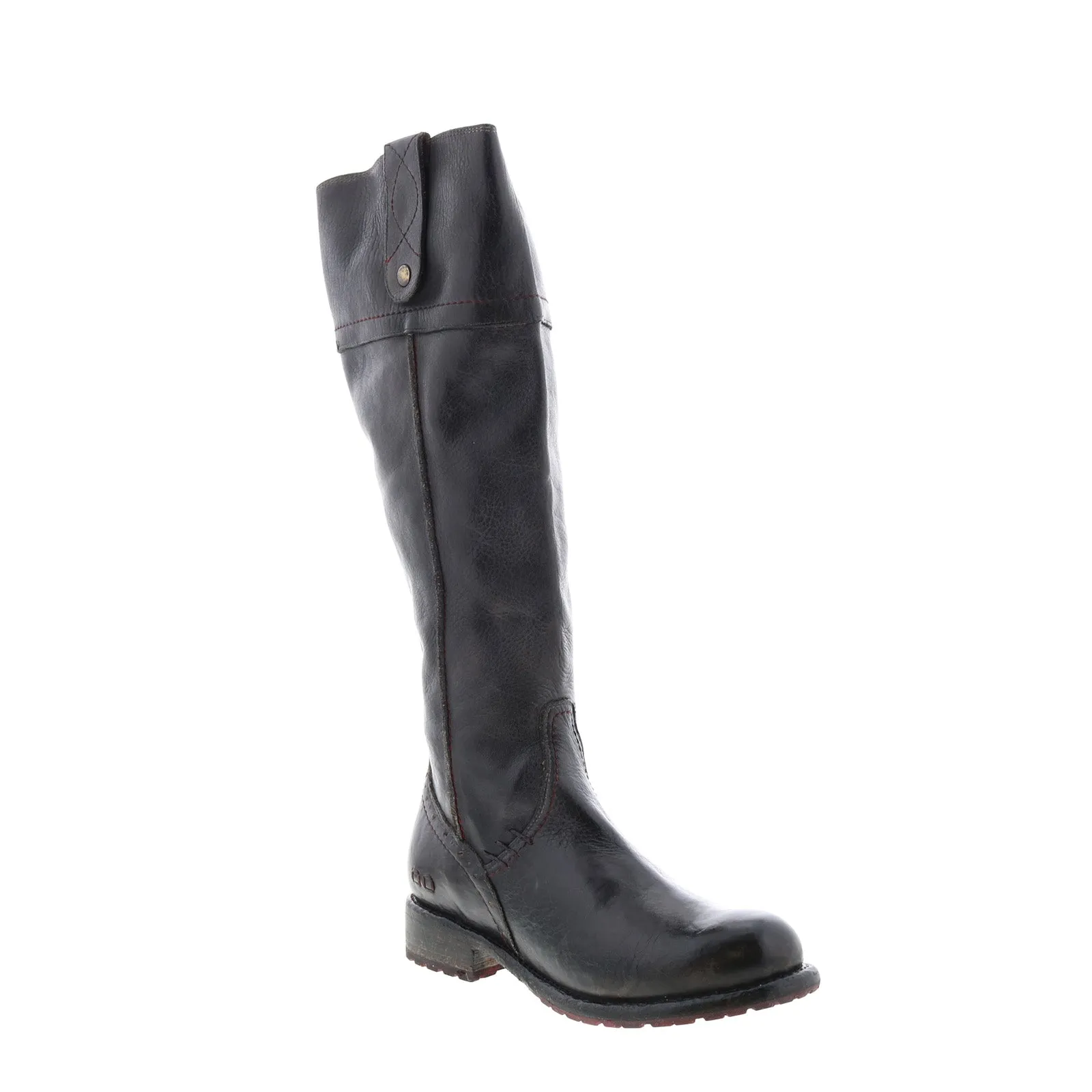 Comfort Fit Bed Stu Jacqueline Wide Calf F311034 Womens Black Leather Knee High Boots