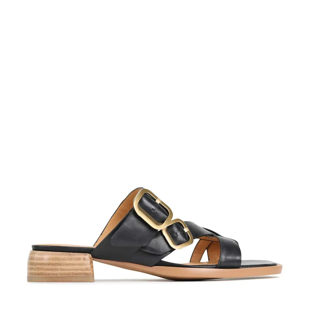 TEIA LEATHER SLIDE SANDALS perfect - fit All-Weather Comfort