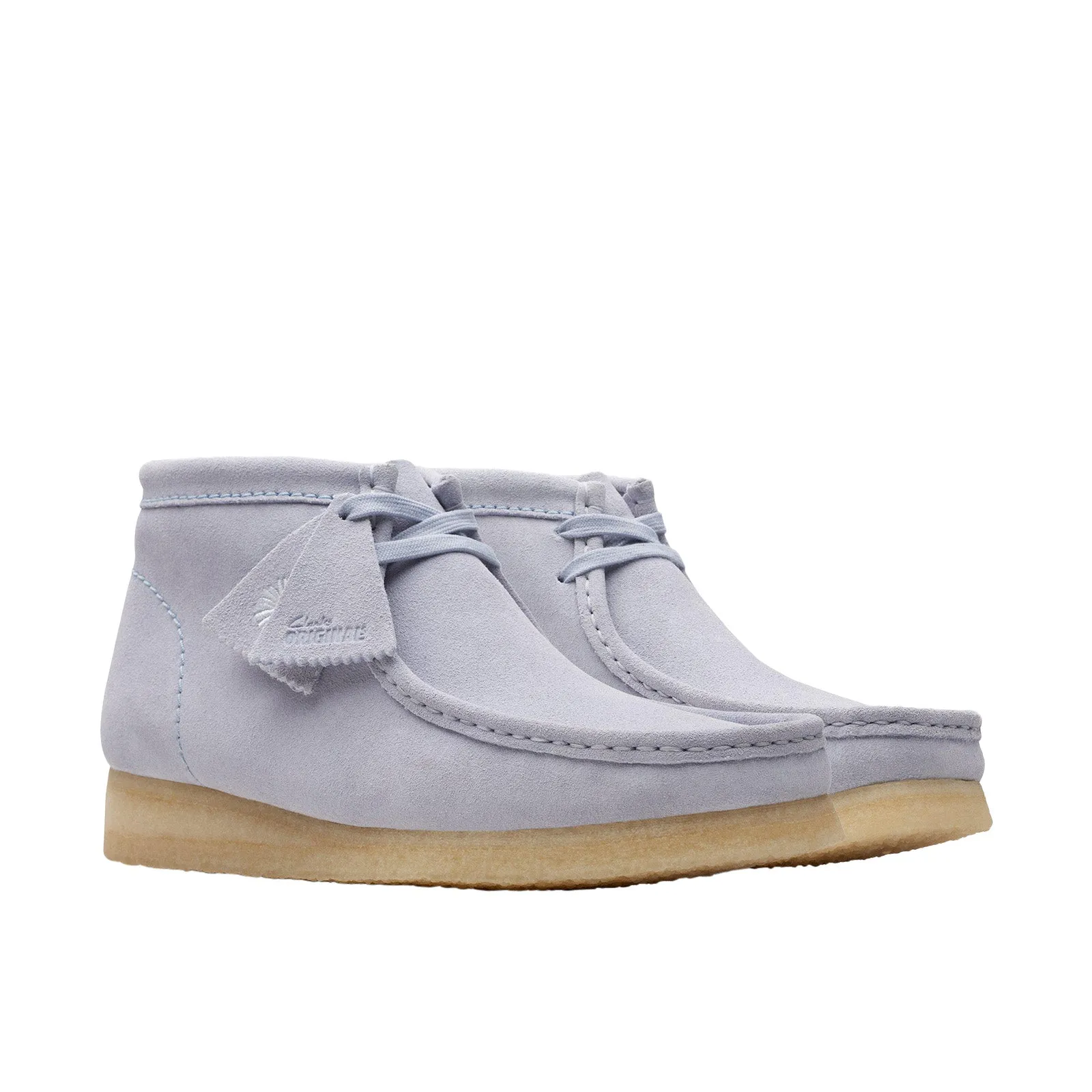 Comfort Wrap Clarks Wallabee Boot 26175699 Mens Gray Suede Lace Up Chukkas Boots