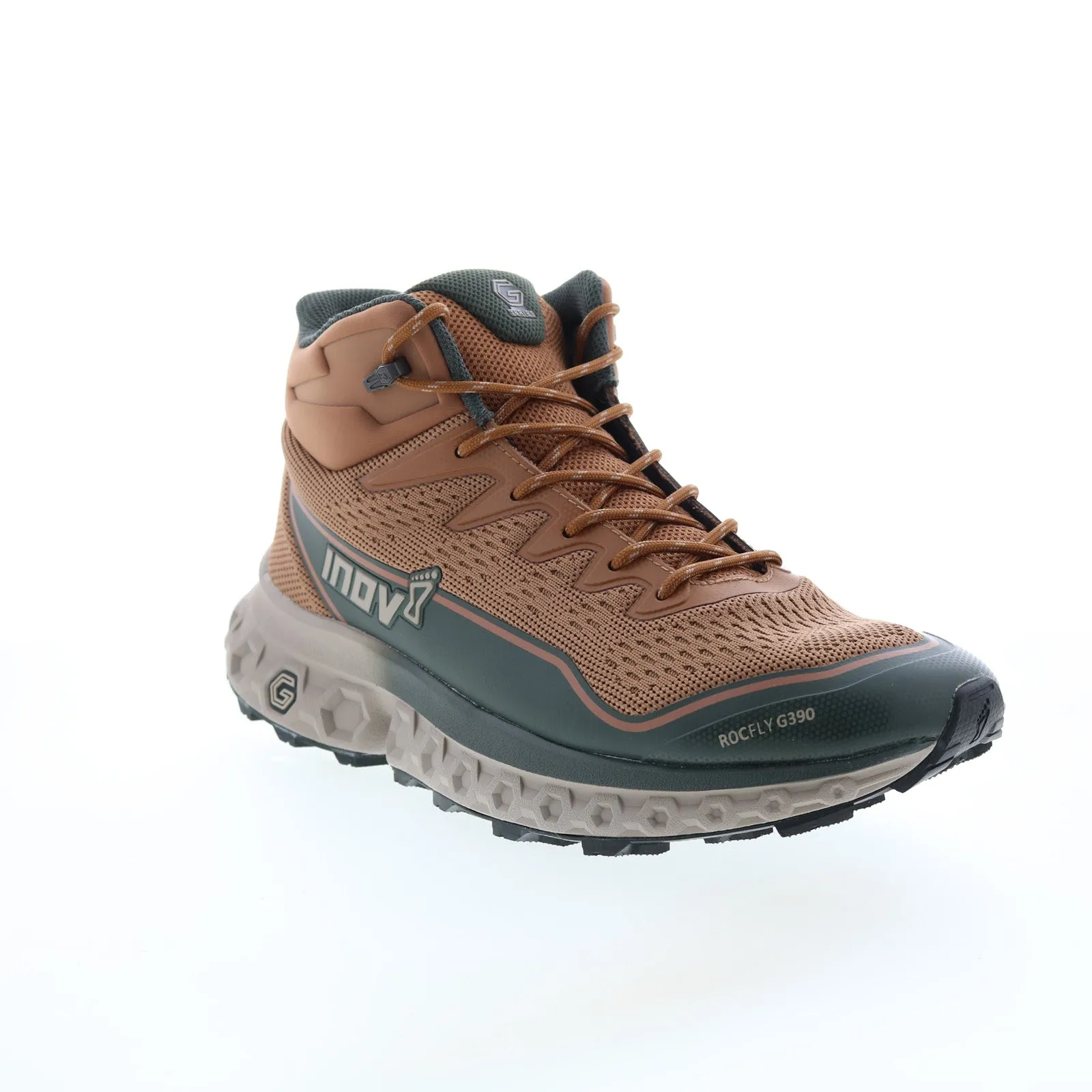 Tough Grip Inov-8 RocFly G 390 000995-TATP Mens Brown Canvas Lace Up Hiking Boots