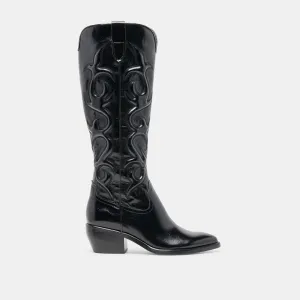 MIRLA BOOTS BLACK LEATHER Breathable Support Comfortable bend