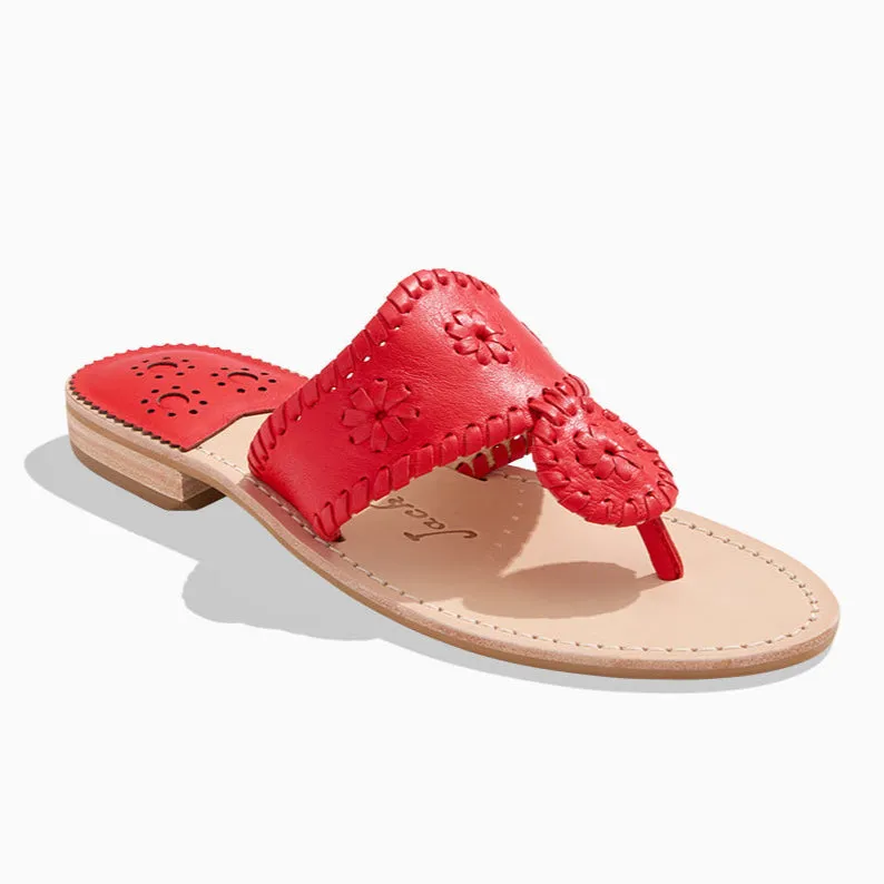 Shock Absorbing Jacks Leather Flat Sandal