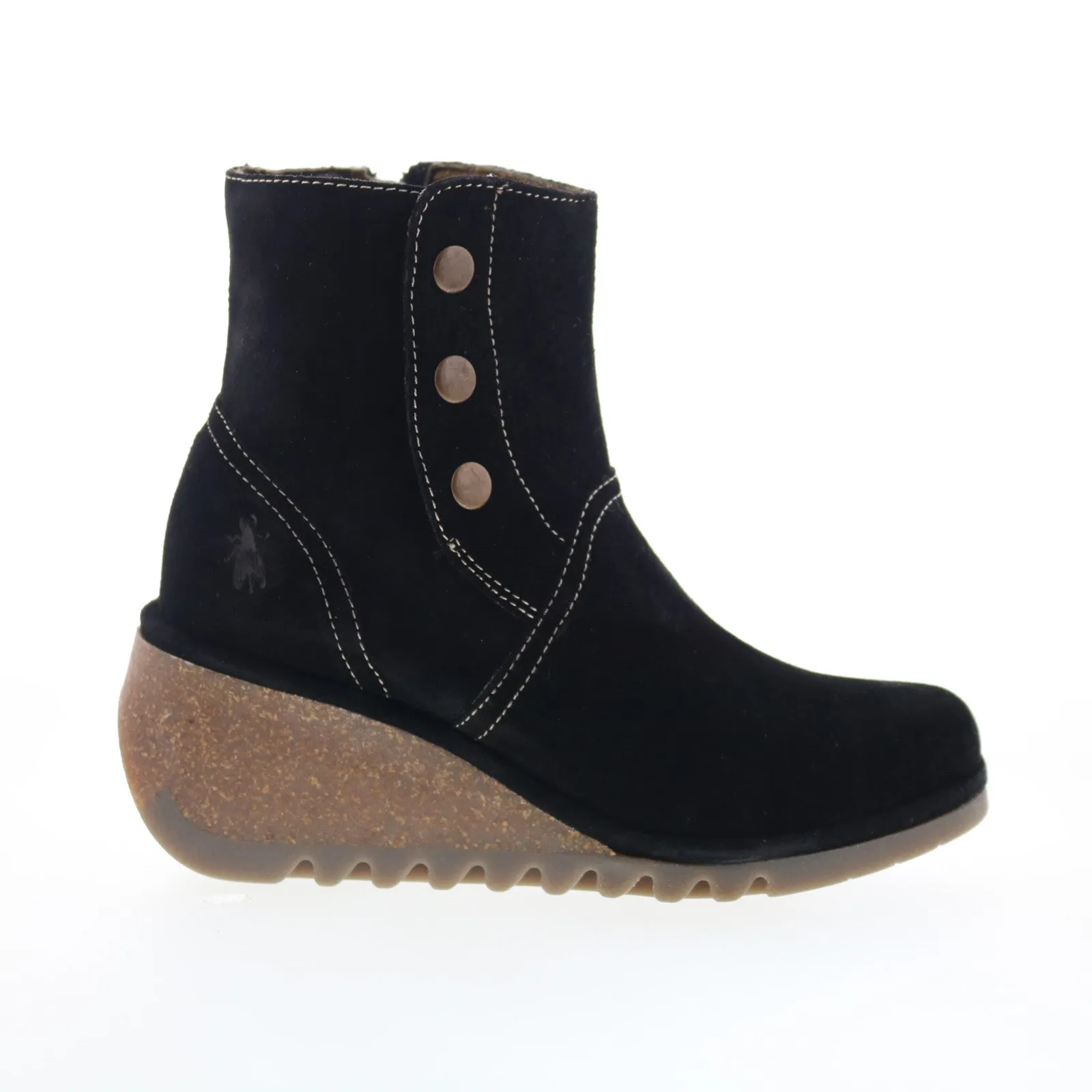 Minimal Weight Protective Build Fly London Nery NERY336FLY-006 Womens Black Suede Ankle & Booties Boots