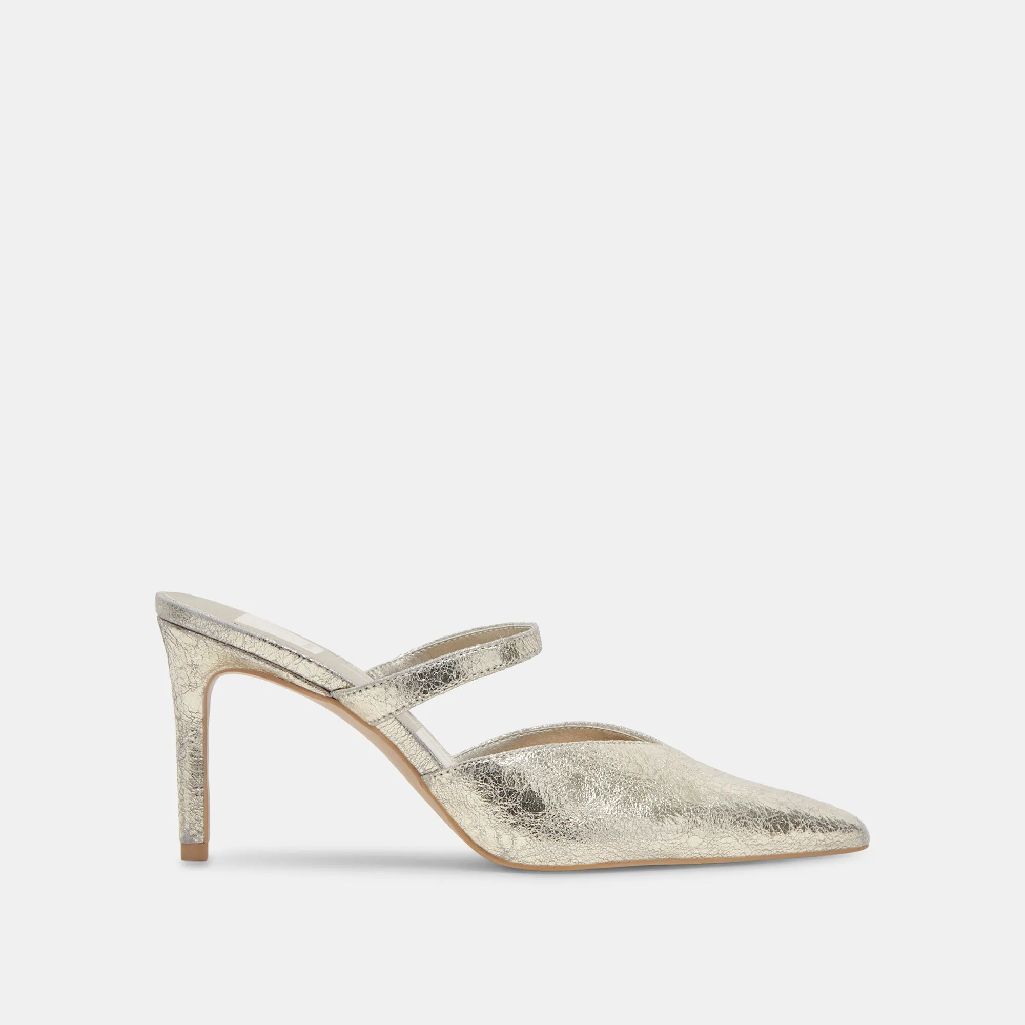 KANIKA WIDE HEELS PLATINUM DISTRESSED LEATHER zipper Everyday
