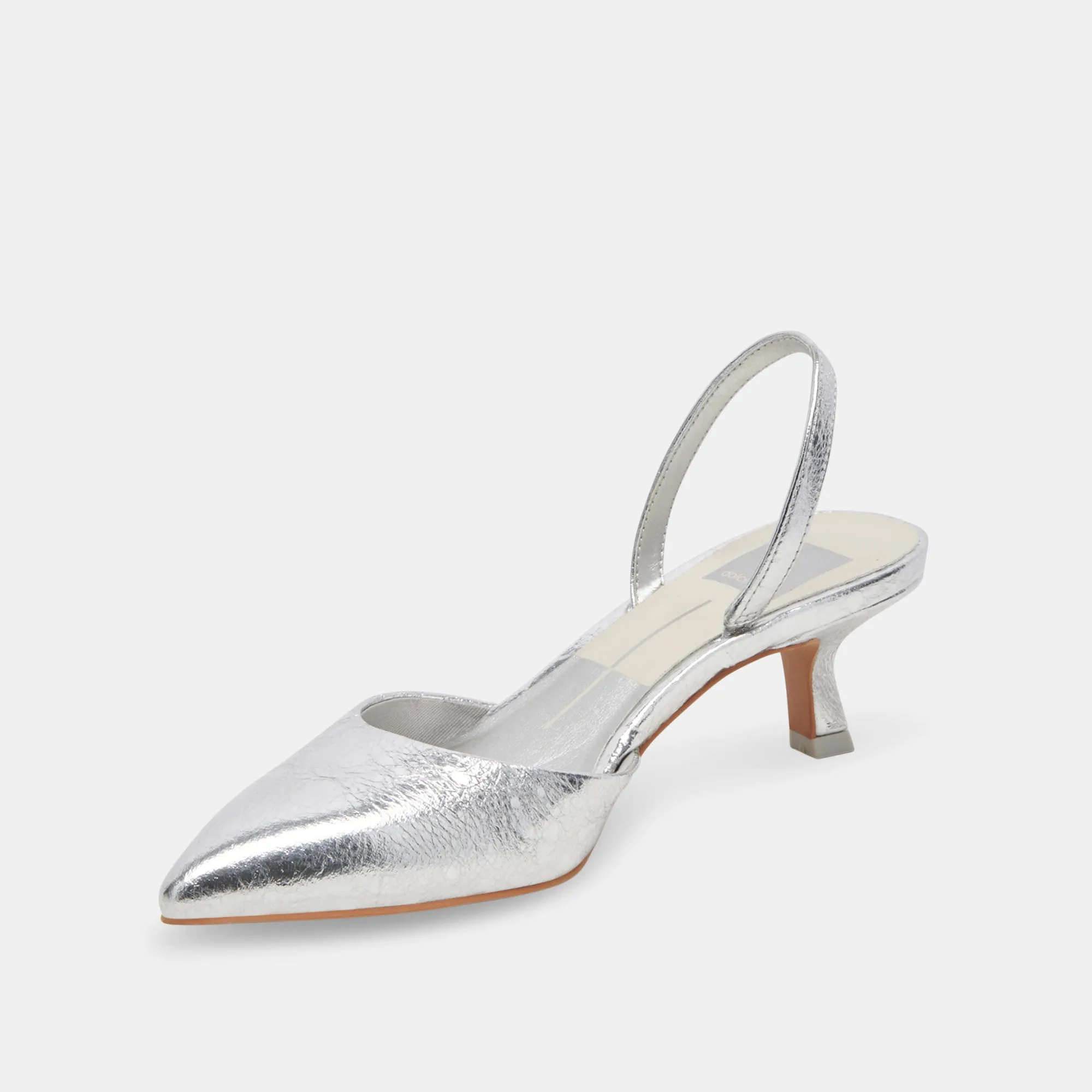 CORSA WIDE HEELS SILVER CRACKLED LEATHER Teddy Heel Boots