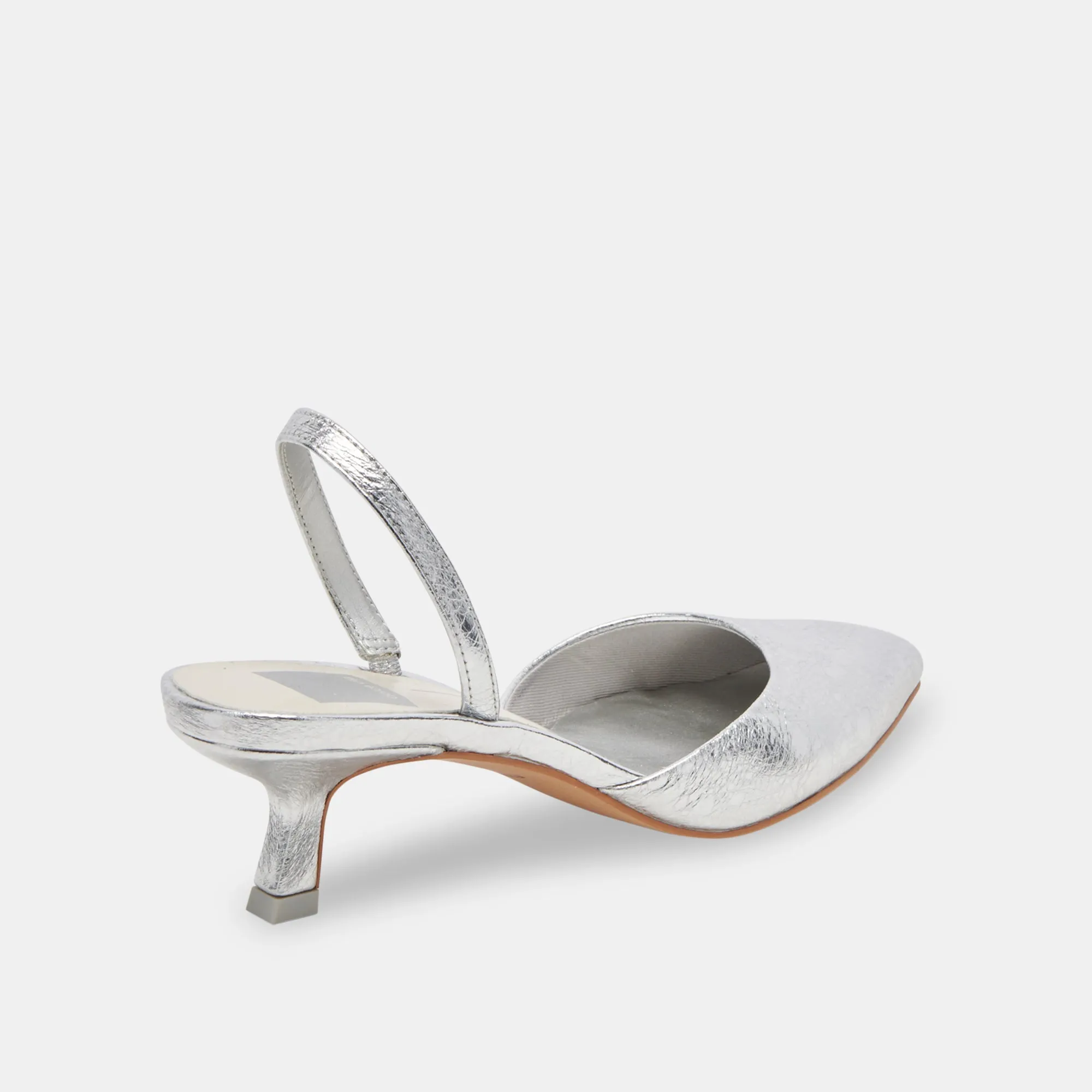Lace-Up Heels CORSA WIDE HEELS SILVER CRACKLED LEATHER
