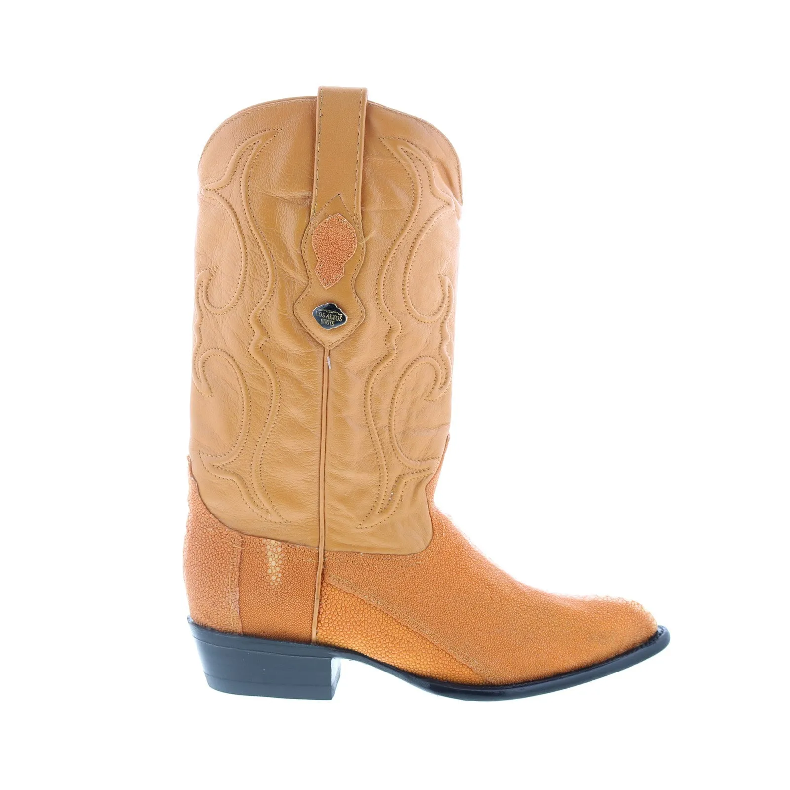 Los Altos J-Toe Stingray Rowstone Mens Yellow Wide Cowboy Western Boots Artist