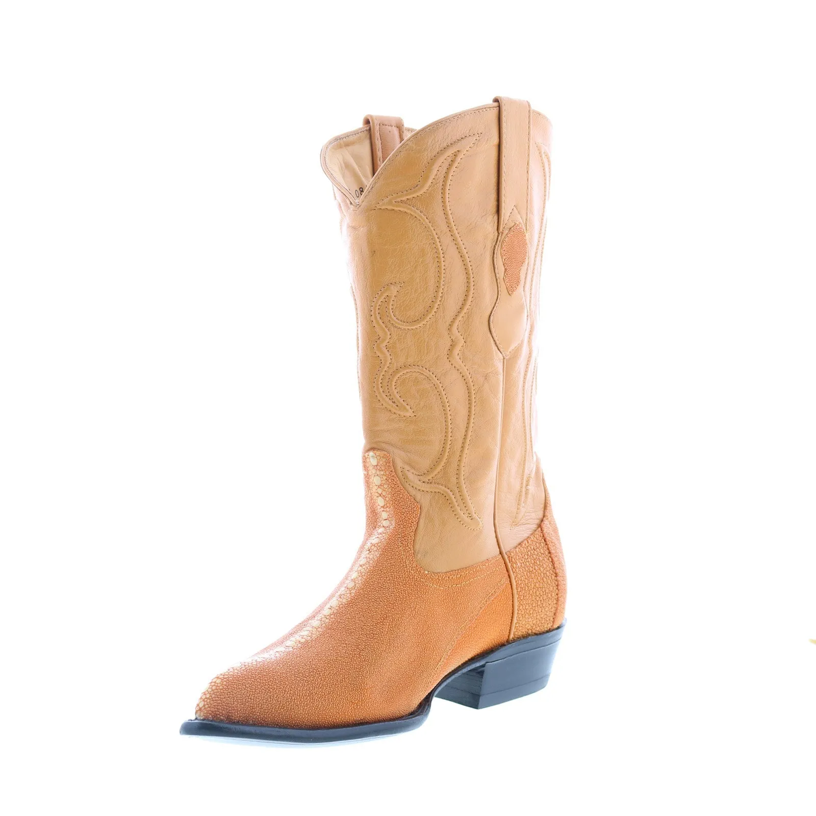 Los Altos J-Toe Stingray Rowstone Mens Yellow Wide Cowboy Western Boots Cushion Build