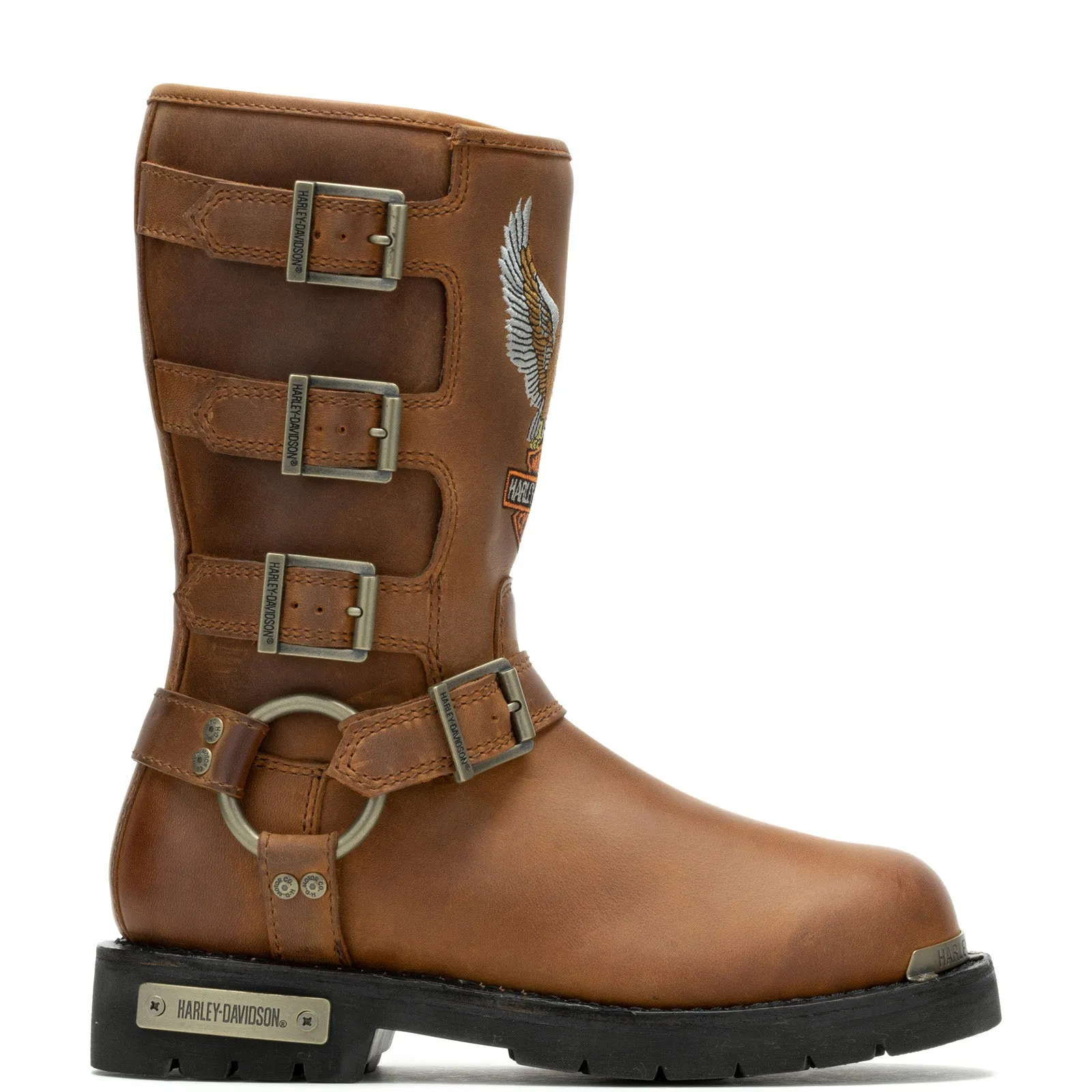 Harley-Davidson Corley D87306 Womens Brown Leather Motorcycle Boots Comfortable Insole