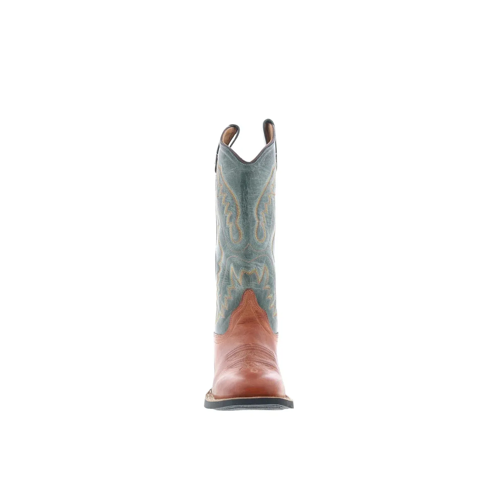 Handmade Craft Padded Footbed Jama Old West BSL1873 Womens Brown Leather Slip On Cowboy Western Boots