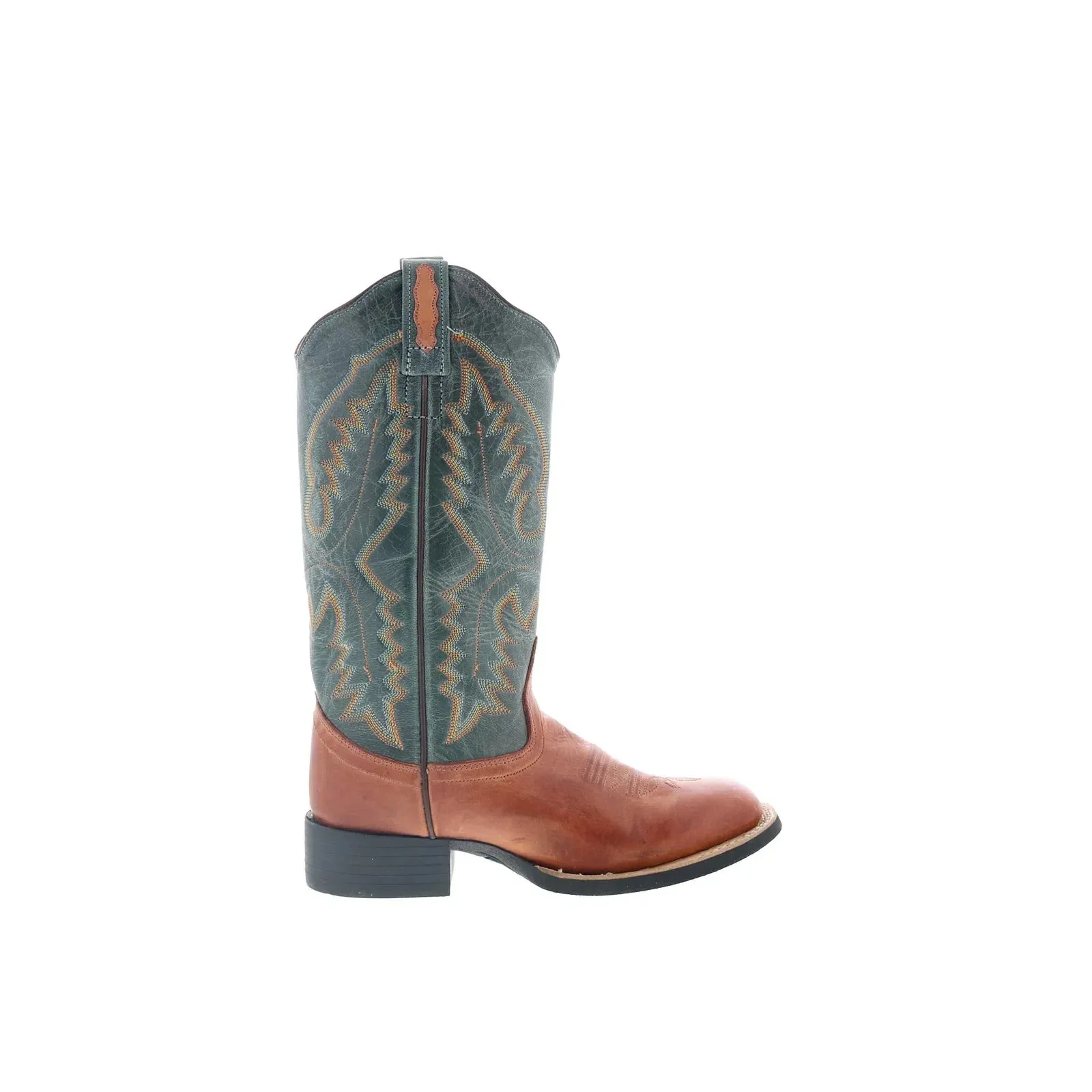 Jama Old West BSL1873 Womens Brown Leather Slip On Cowboy Western Boots Thermal Barrier