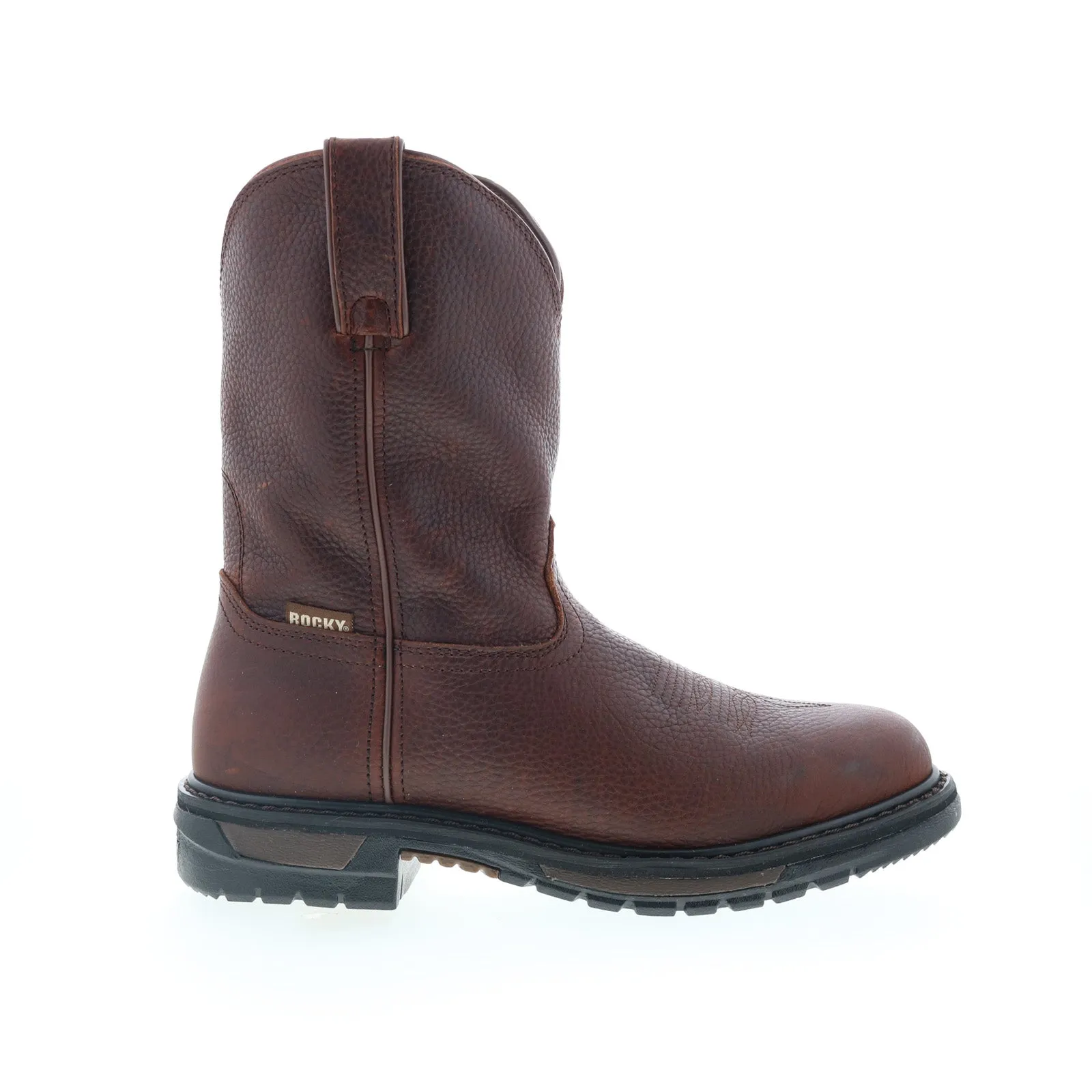Rocky Original Ride FLX Unlined RKW0349 Mens Brown Leather Western Boots Adjustable Strap Flexible Fit