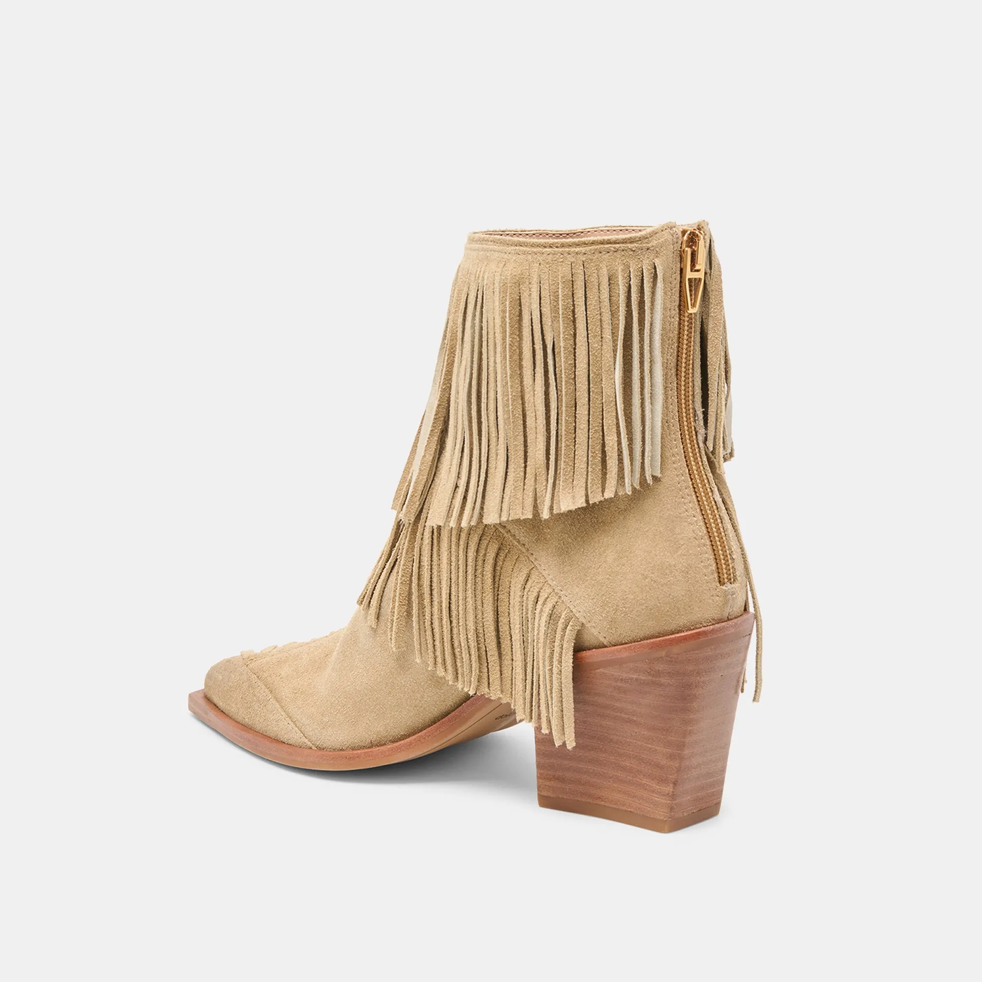 TOREY BOOTIES DK TAUPE SUEDE Combat Look