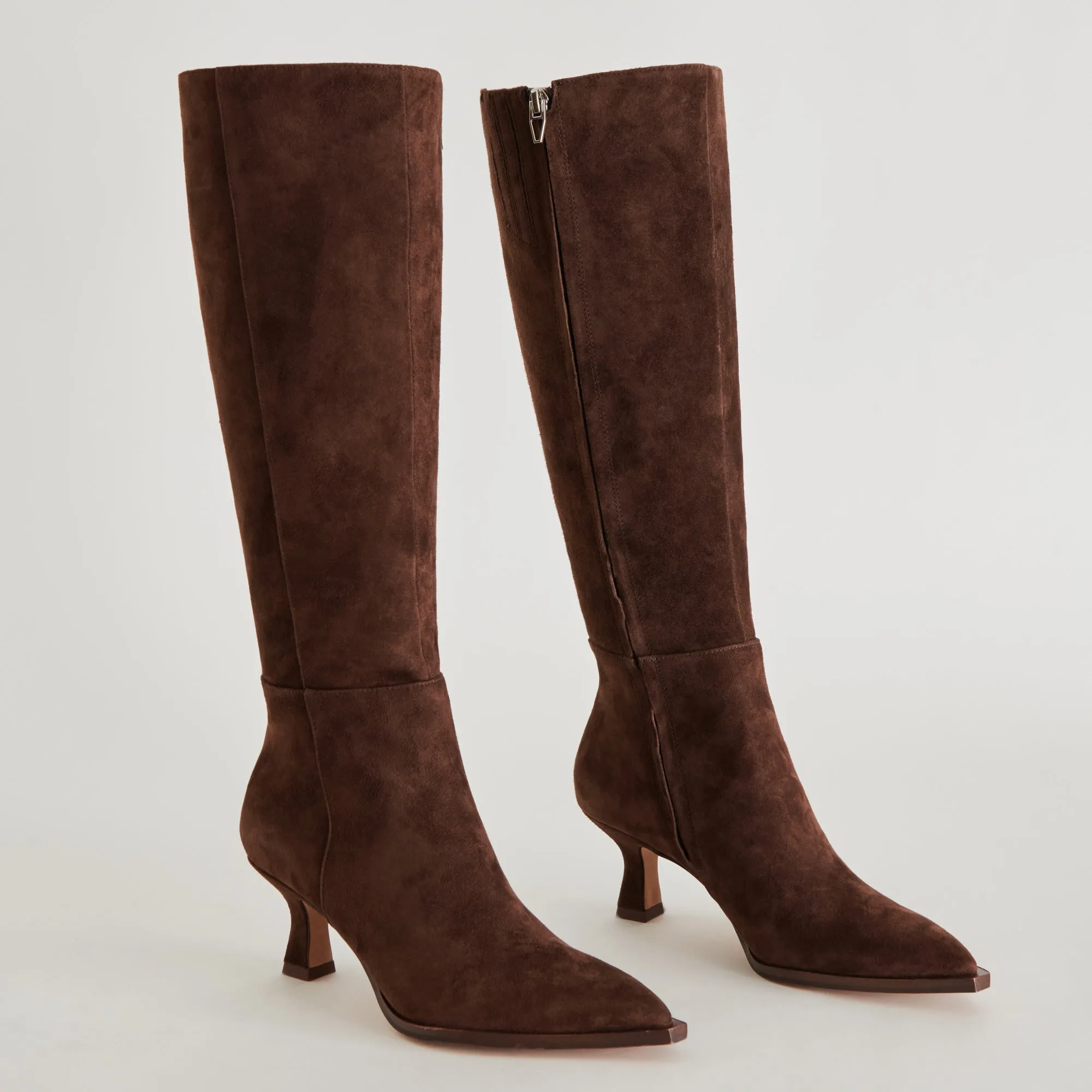 Rain Terrain High Performance AUGGIE WIDE CALF BOOTS DK BROWN SUEDE